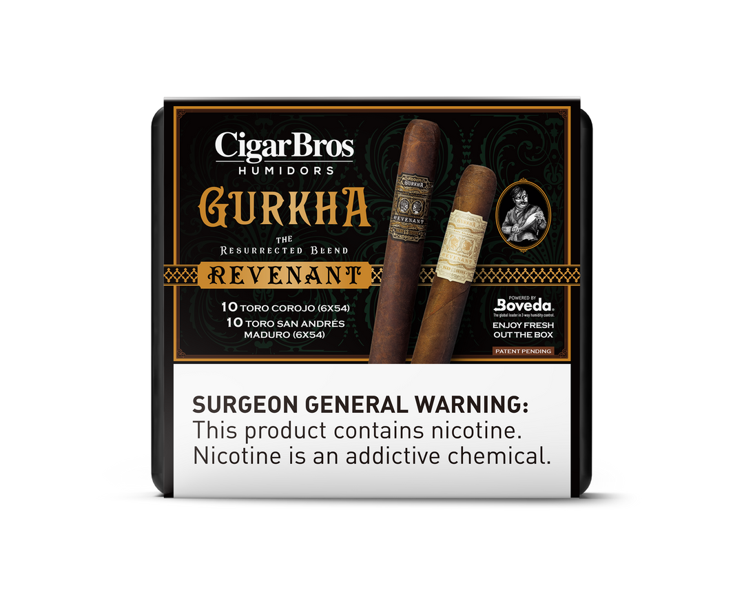 Gurkha Revenant Variety - 10ct Toro Corojo & 10ct Toro Maduro + 9% Discount + FREE Humidor