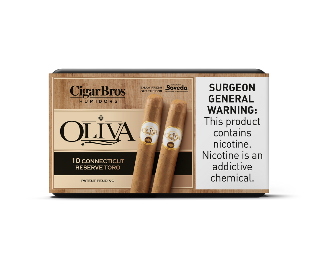 10ct Oliva Connecticut Reserve Toro + 7% Discount + FREE Humidor