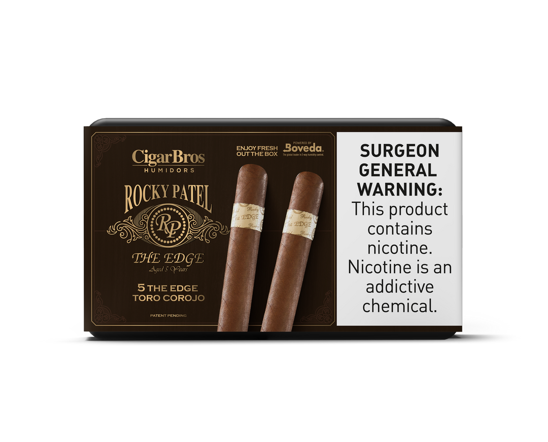5ct Rocky The Edge Toro Corojo + 5% Discount + FREE Humidor