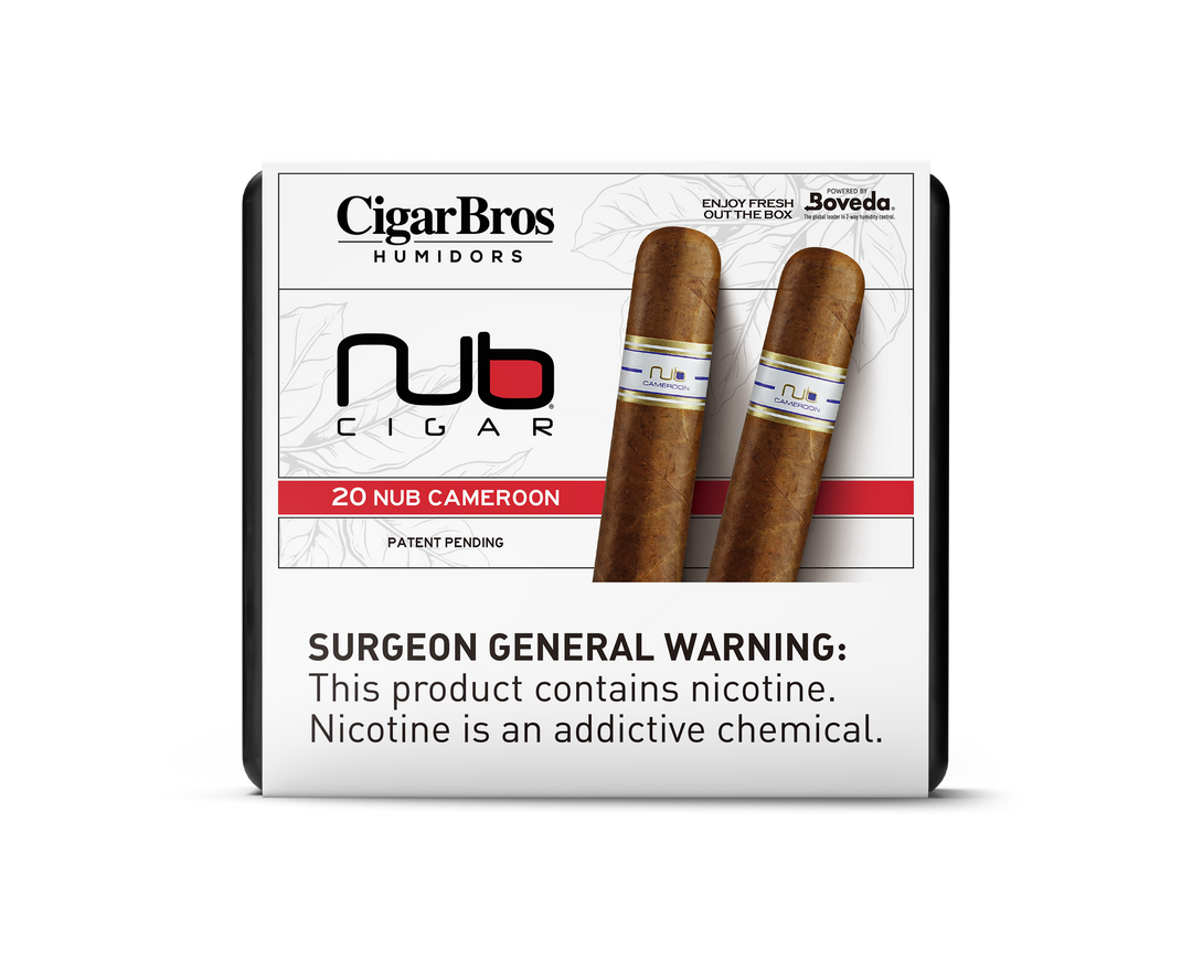 20ct Nub Cameroon + 9% Discount + FREE Humidor