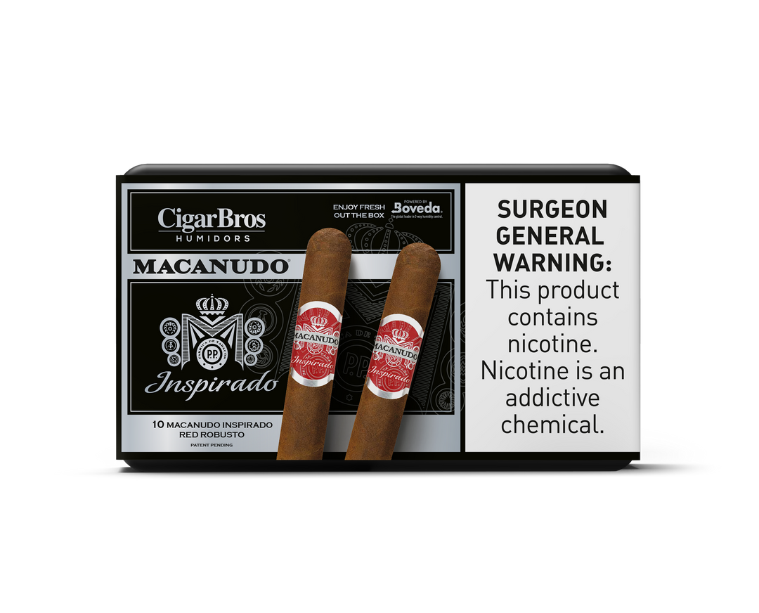 10ct Macanudo Inspirado Red + 7% Discount + FREE Humidor