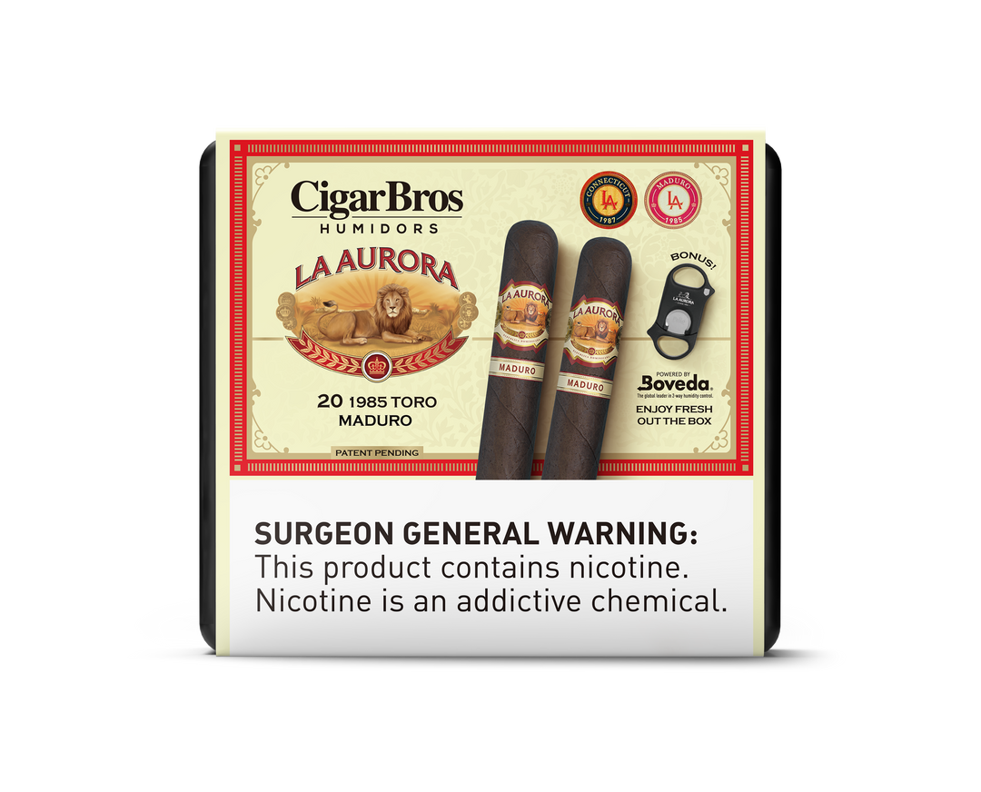 20ct La Aurora 1985 Toro Maduro + 9% Discount + FREE Humidor