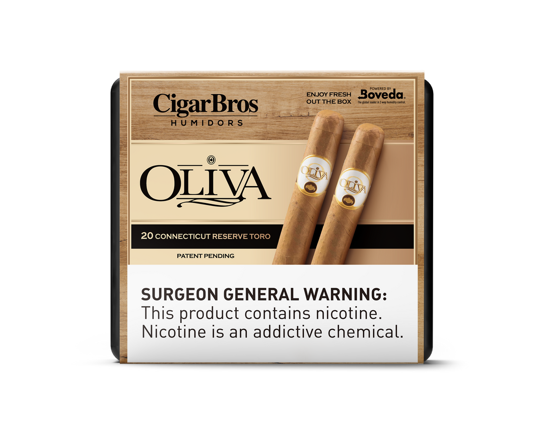 20ct Oliva Connecticut Reserve Toro + 9% Discount + FREE Humidor