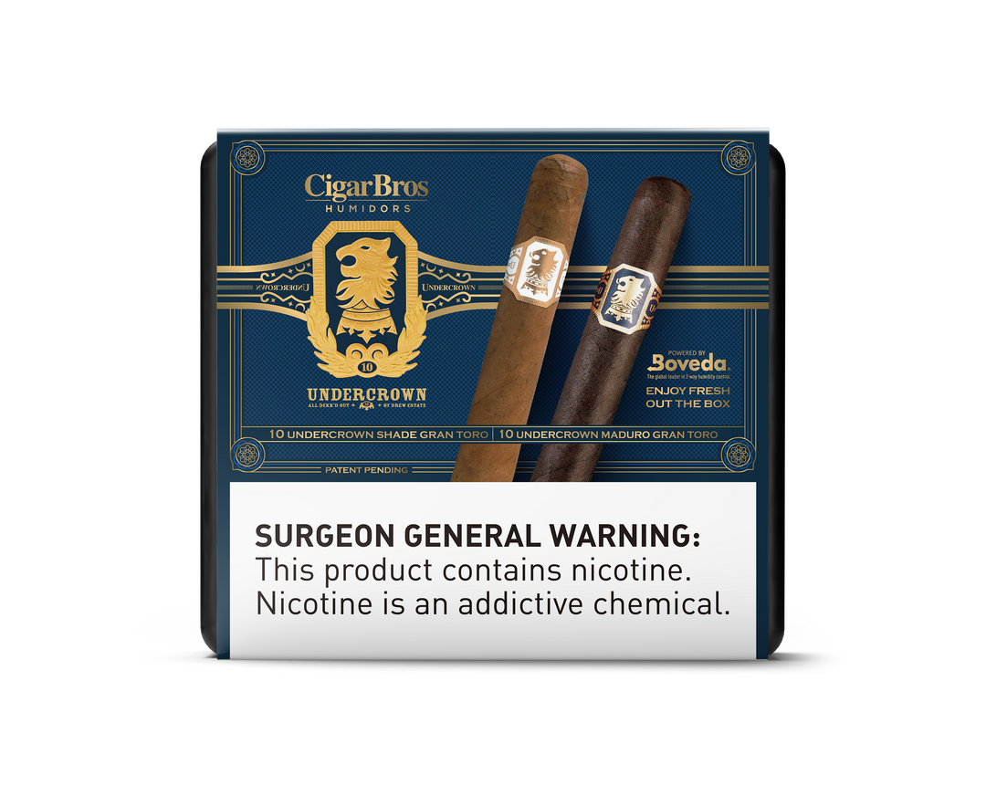 Undercrown Variety - 10ct Shade Gran Toro & 10ct Maduro Gran Toro + 9% Discount + FREE Humidor