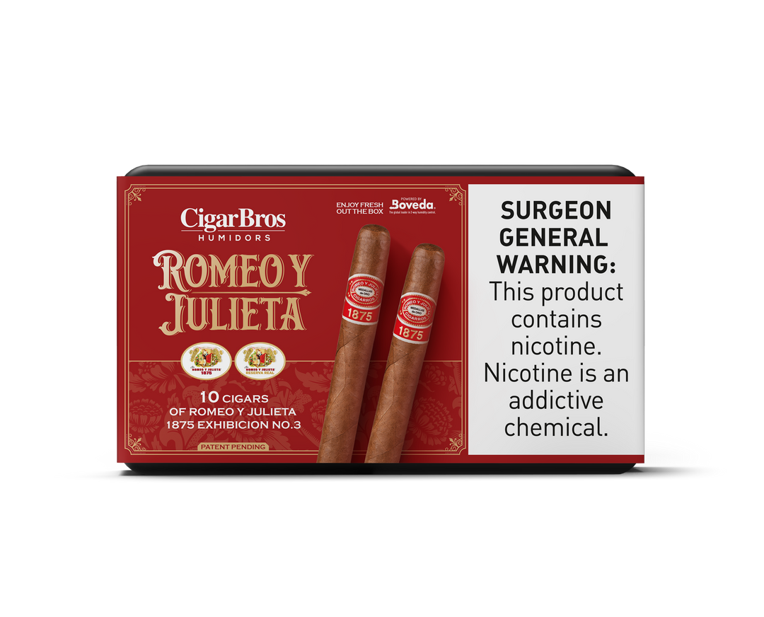 10ct Romeo Y Julieta Exhibicion No. 3 + 7% Discount + FREE Humidor