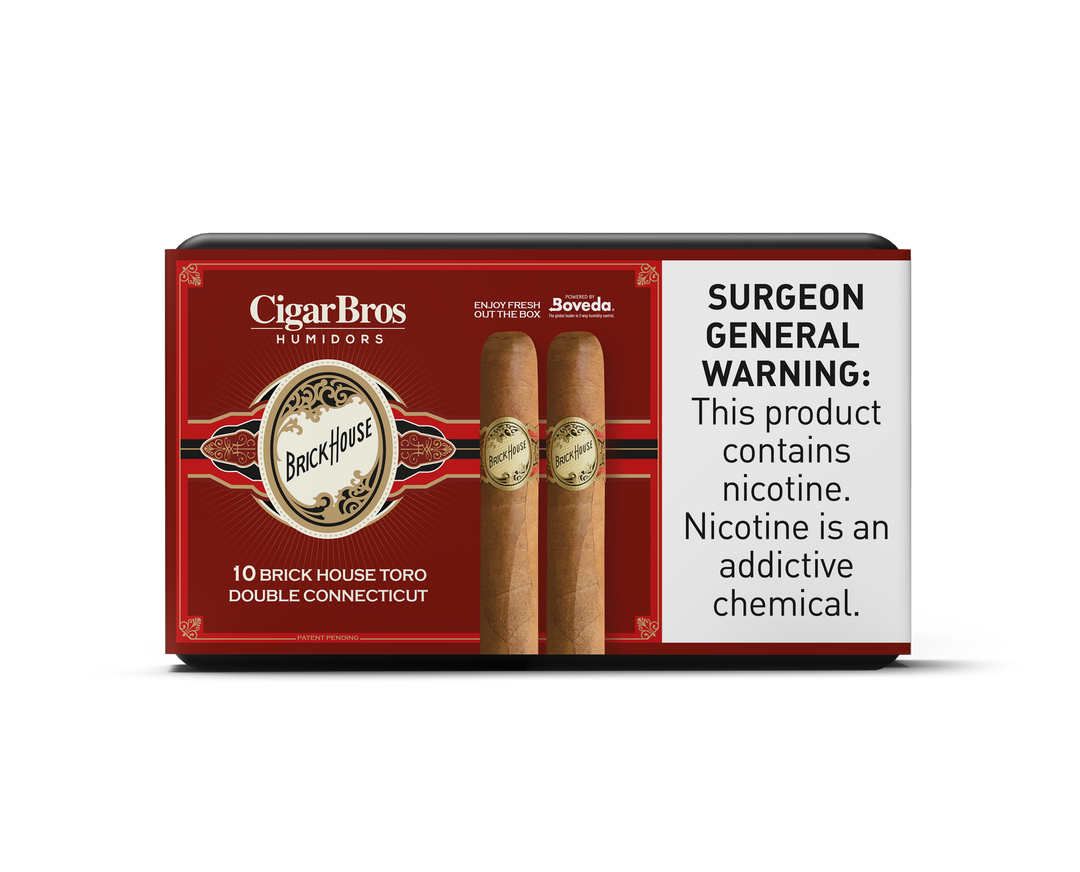 10ct Brickhouse Double Connecticut + 7% Discount + FREE Humidor