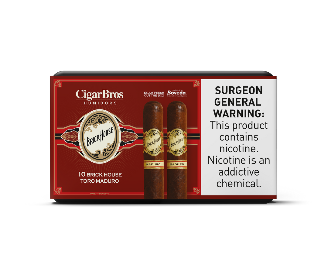 10ct Brickhouse Toro Maduro + 7% Discount + FREE Humidor