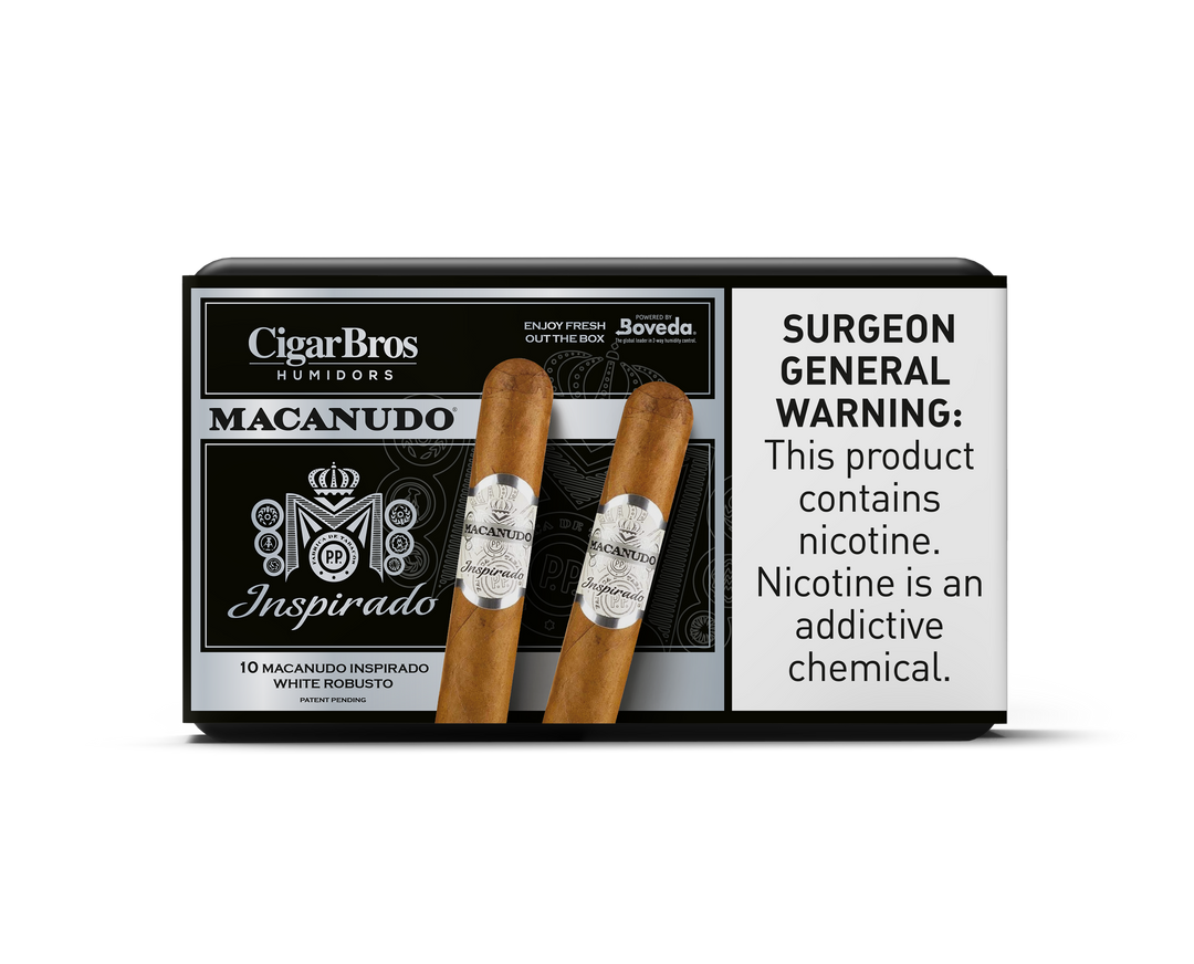 10ct Macanudo Inspirado White + 7% Discount + FREE Humidor