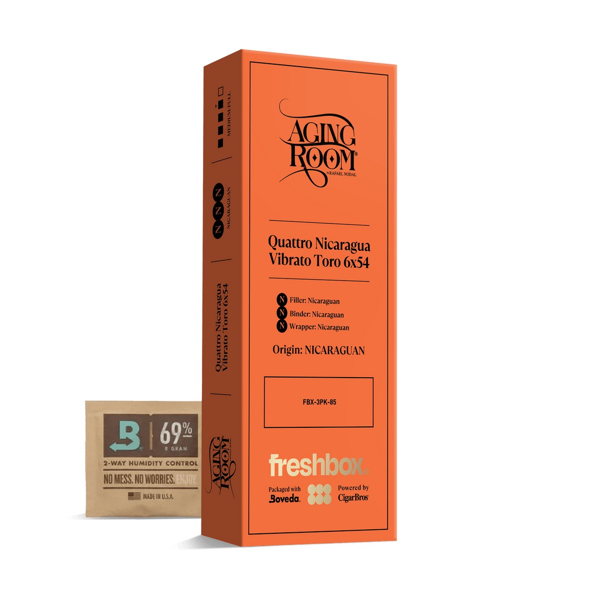 Aging Room Quattro Nicaragua Vibrato Toro 6x54 FreshBox | 3-Pack