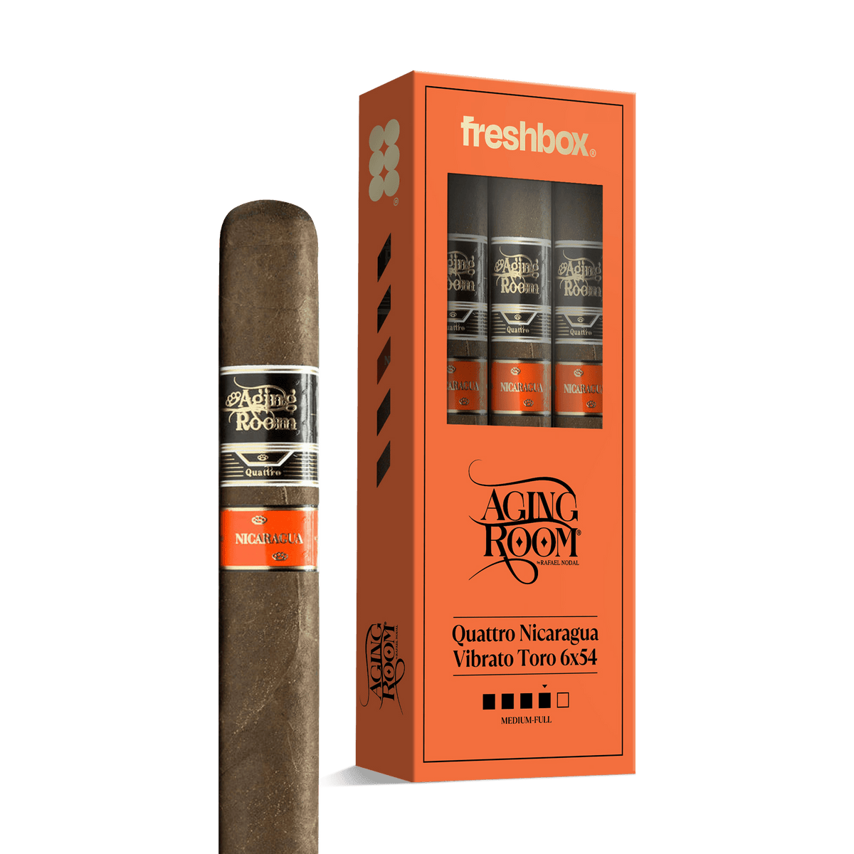 Aging Room Quattro Nicaragua Vibrato Toro 6x54 FreshBox | 3-Pack