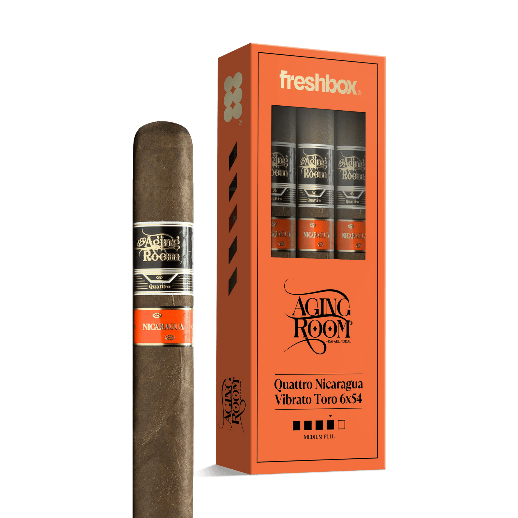 Aging Room Quattro Nicaragua Vibrato Toro 6x54 FreshBox | 3-Pack