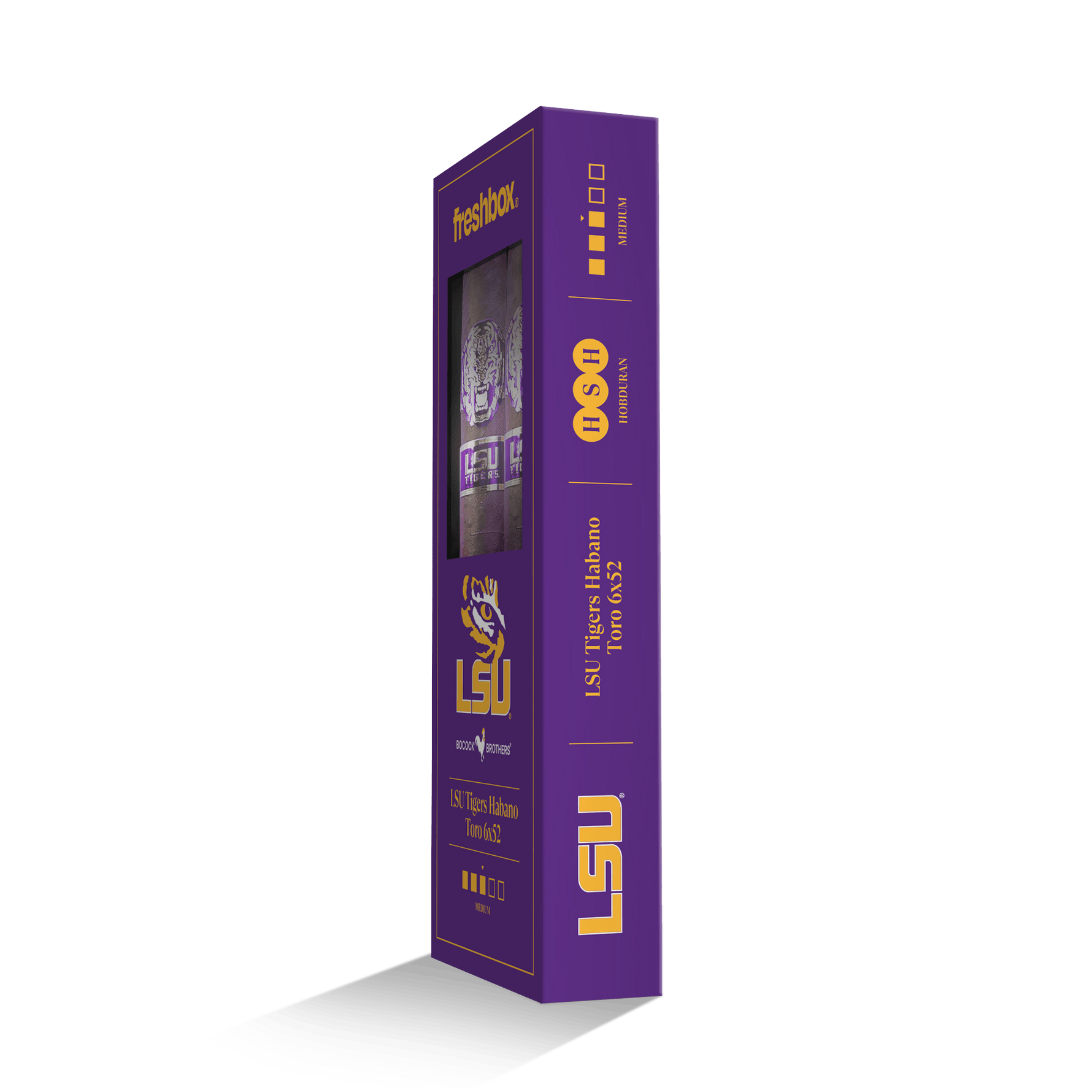 Boccock Brothers LSU Tigers Habano Toro 6x52 FreshBox | 3-Pack
