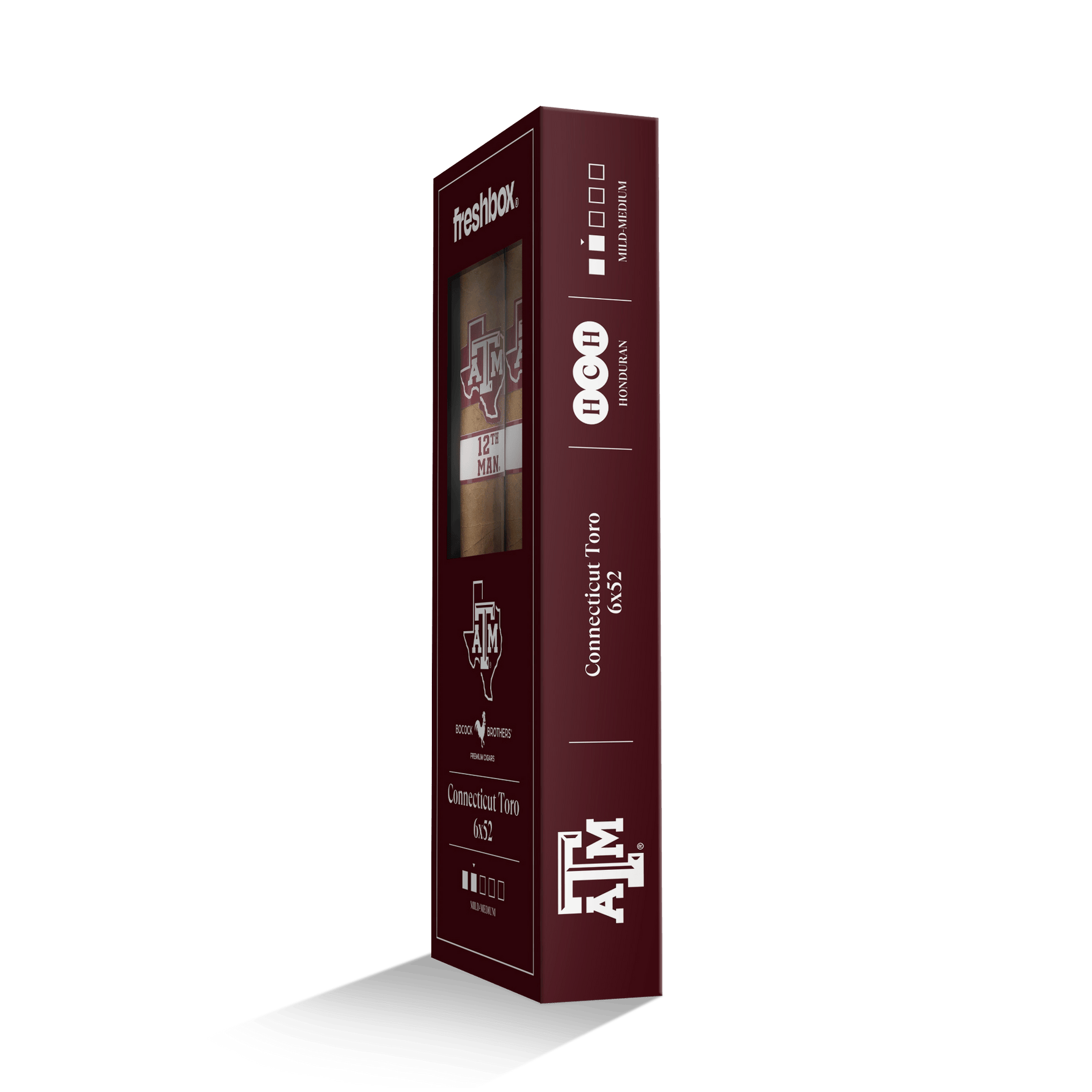 Boccock Brothers Texas A&M Connecticut 6x52 FreshBox | 3-Pack