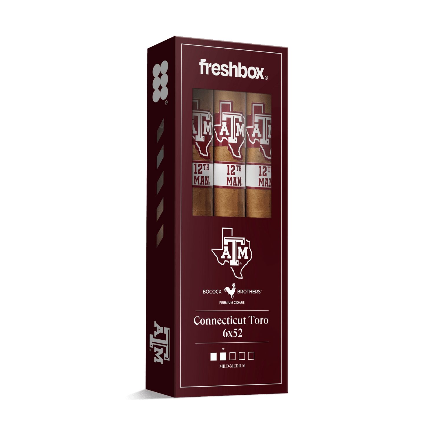 Boccock Brothers Texas A&M Connecticut 6x52 FreshBox | 3-Pack
