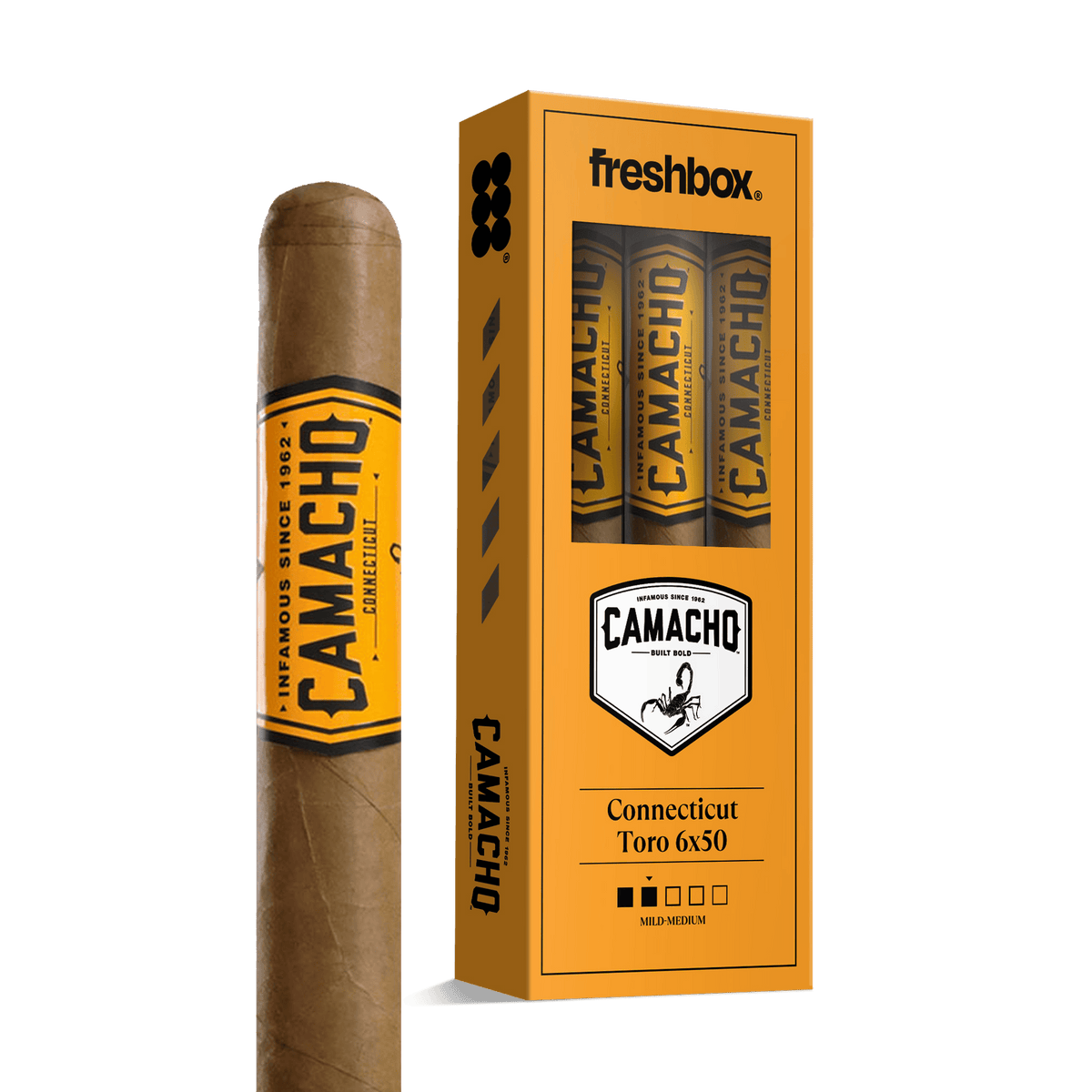 Camacho Connecticut Toro 6x50 FreshBox | 3-Pack