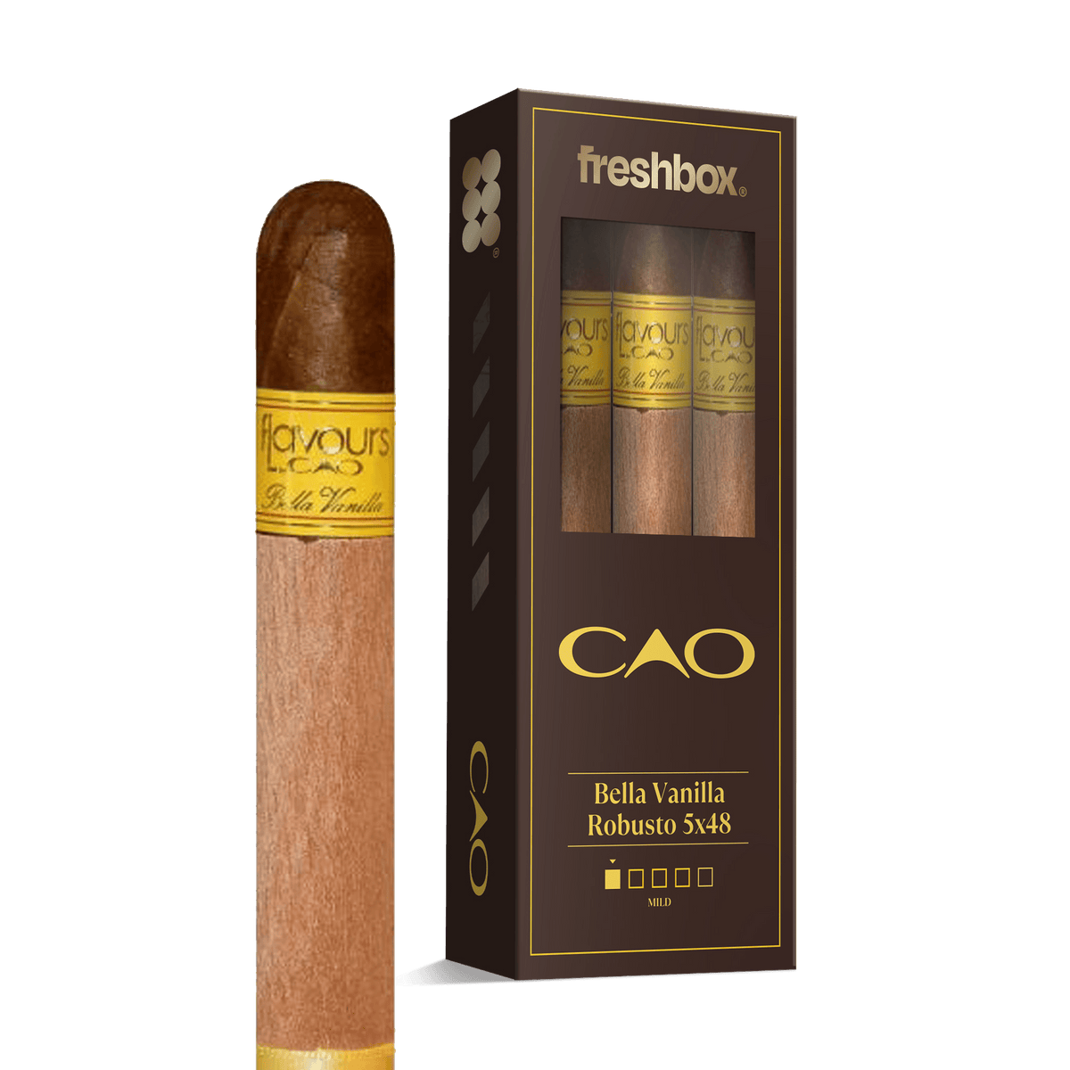 CAO Bella Vanilla Robusto 5x48 FreshBox | 3-Pack