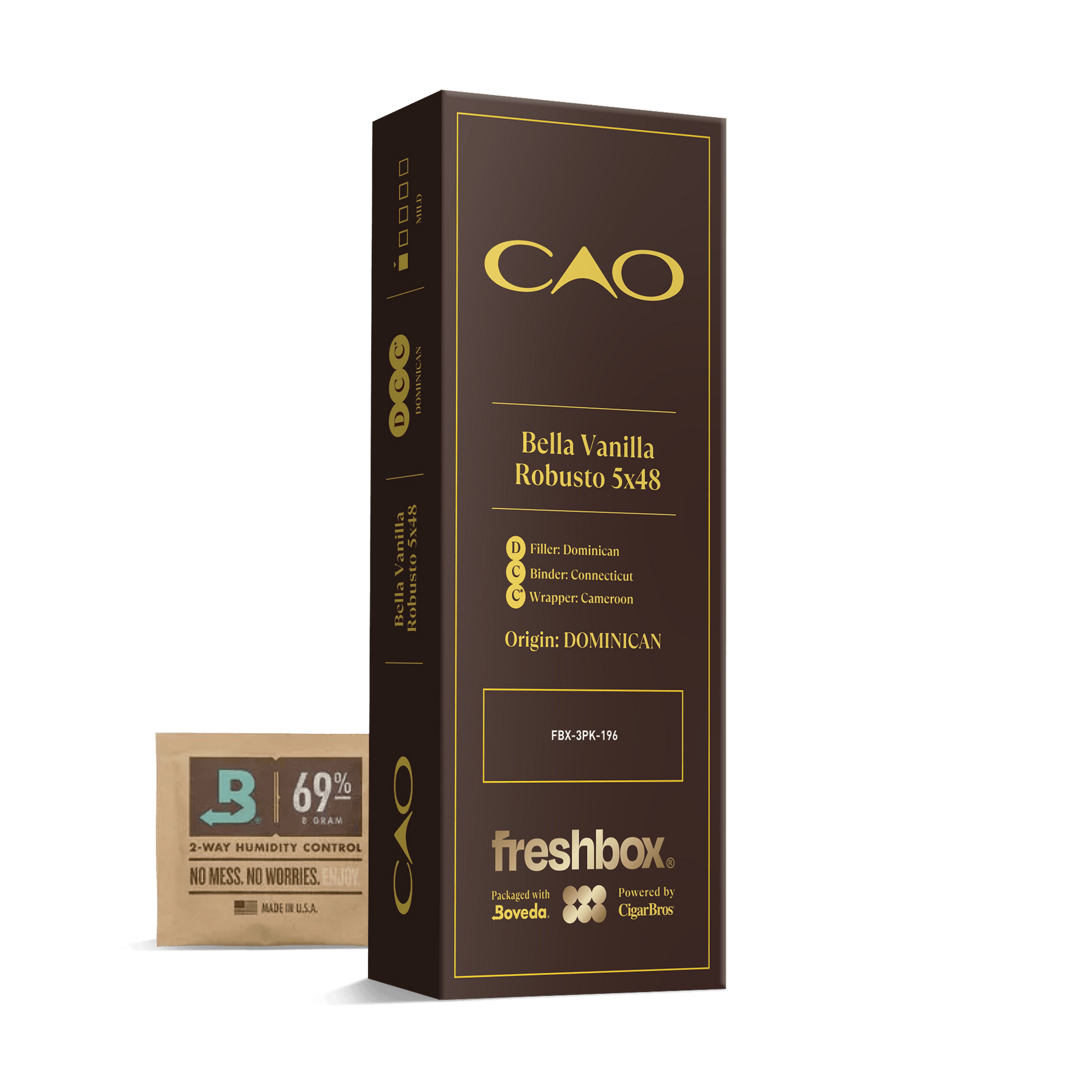 CAO Bella Vanilla Robusto 5x48 FreshBox | Cigar 3-Pack