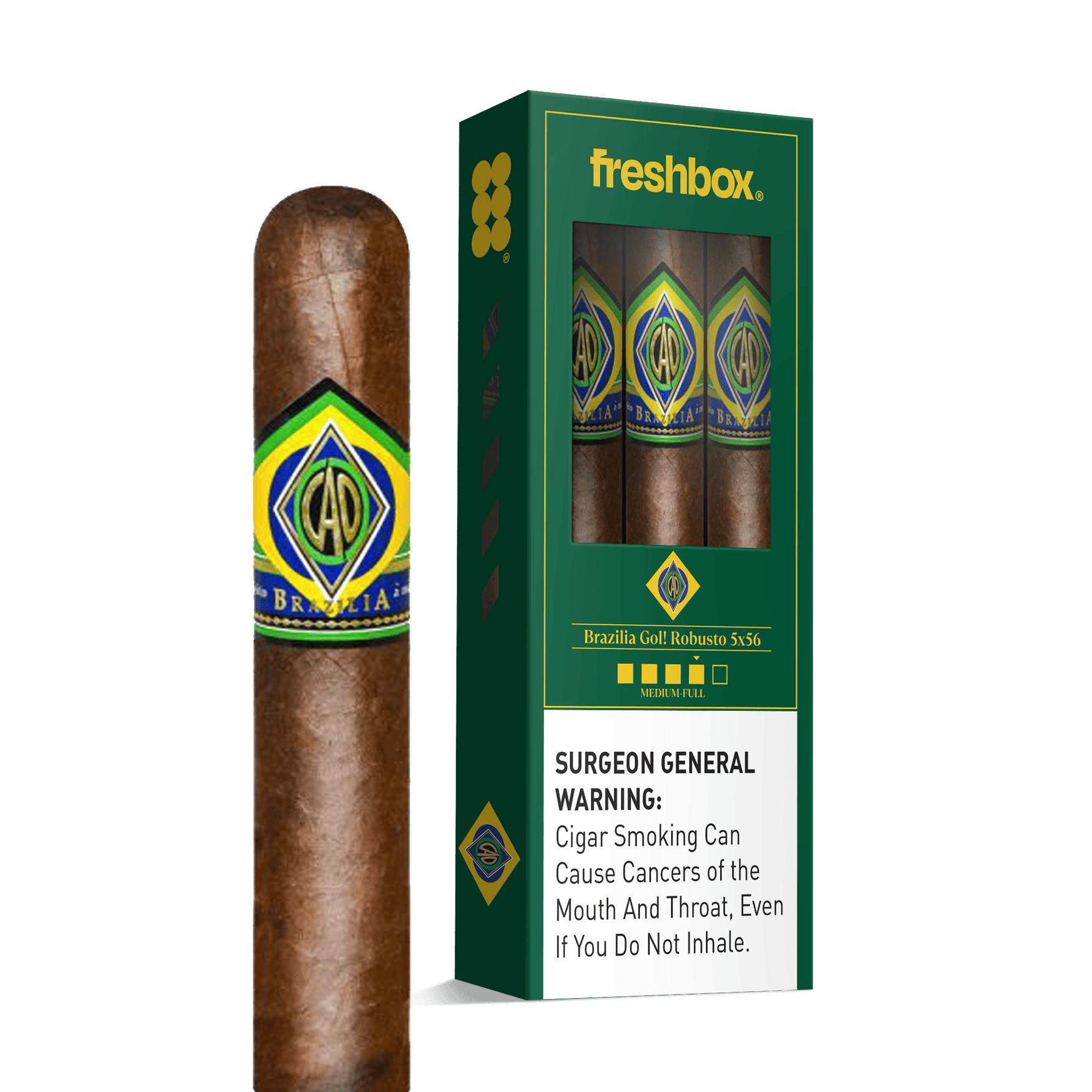 CAO Brazilia Gol! 5x56 FreshBox | Cigar 3-Pack