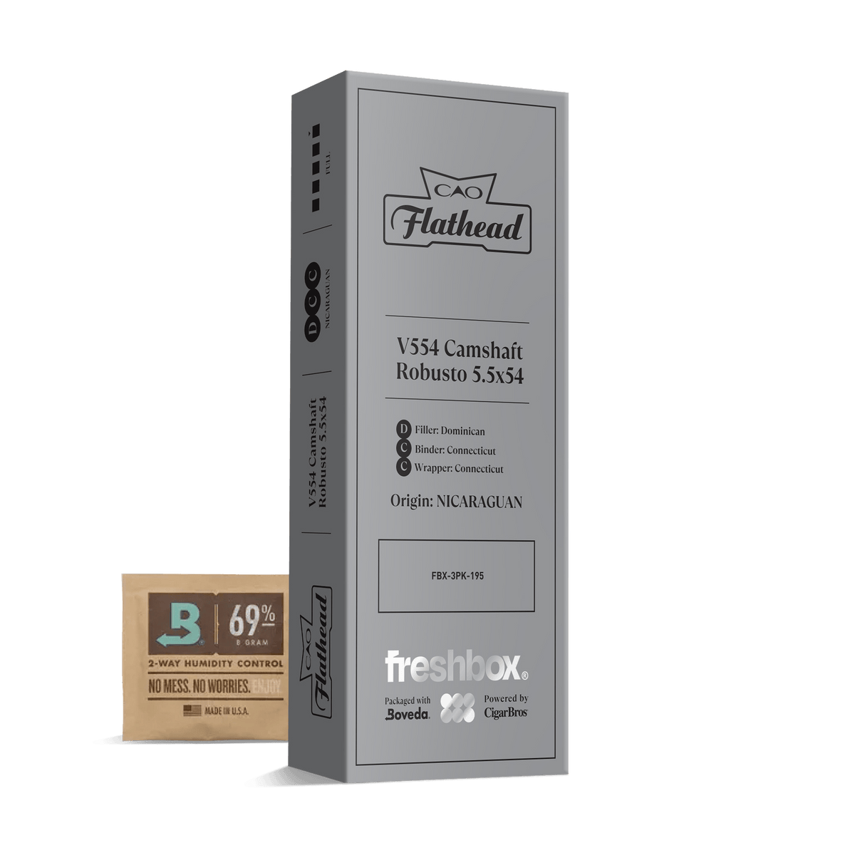 CAO Flathead Camshaft V554 5.5x54 FreshBox | Cigar 3-Pack