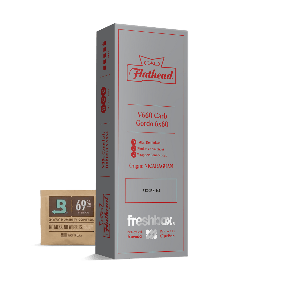 CAO Flathead V660 Carb 6x60 FreshBox | Cigar 3-Pack