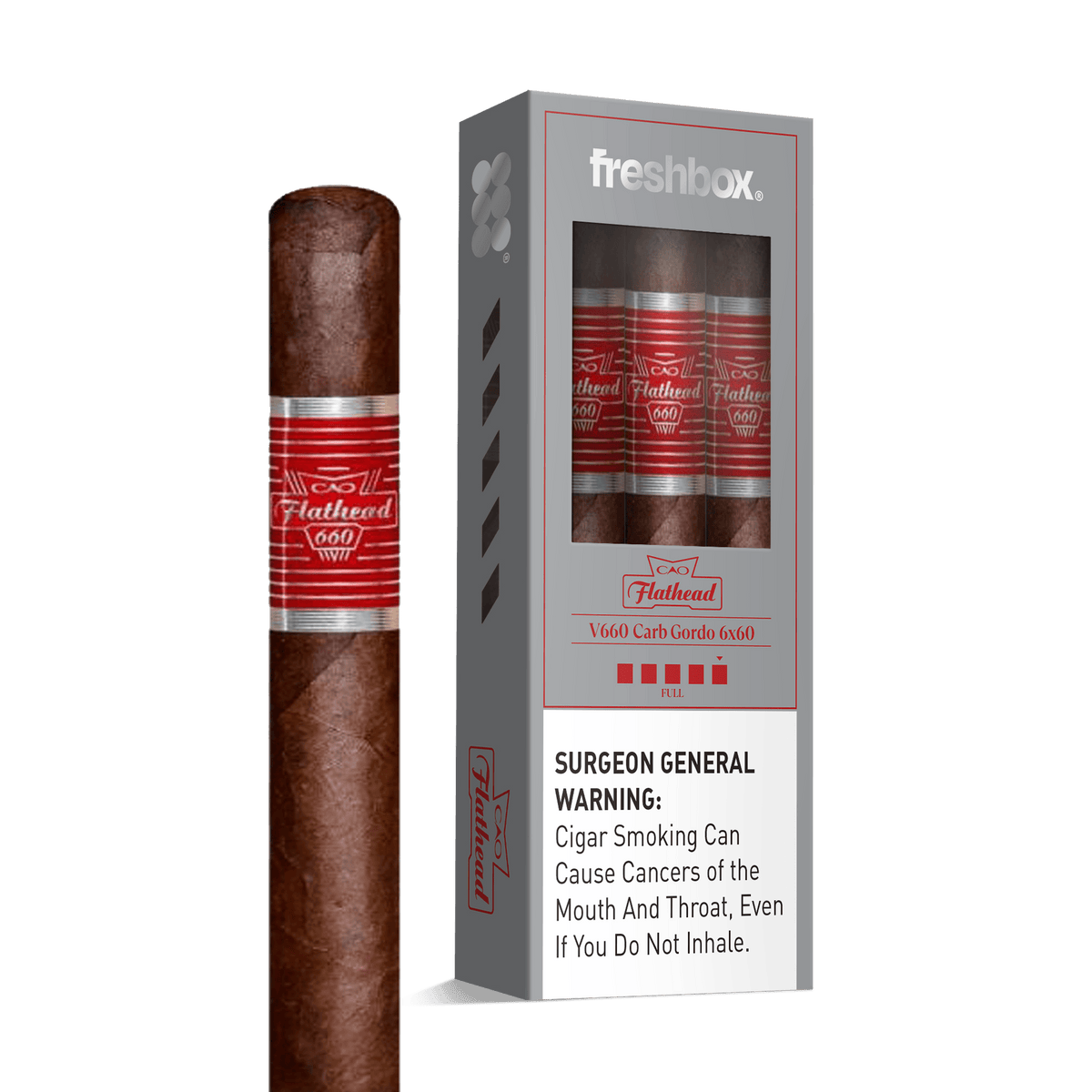 CAO Flathead V660 Carb 6x60 FreshBox | Cigar 3-Pack
