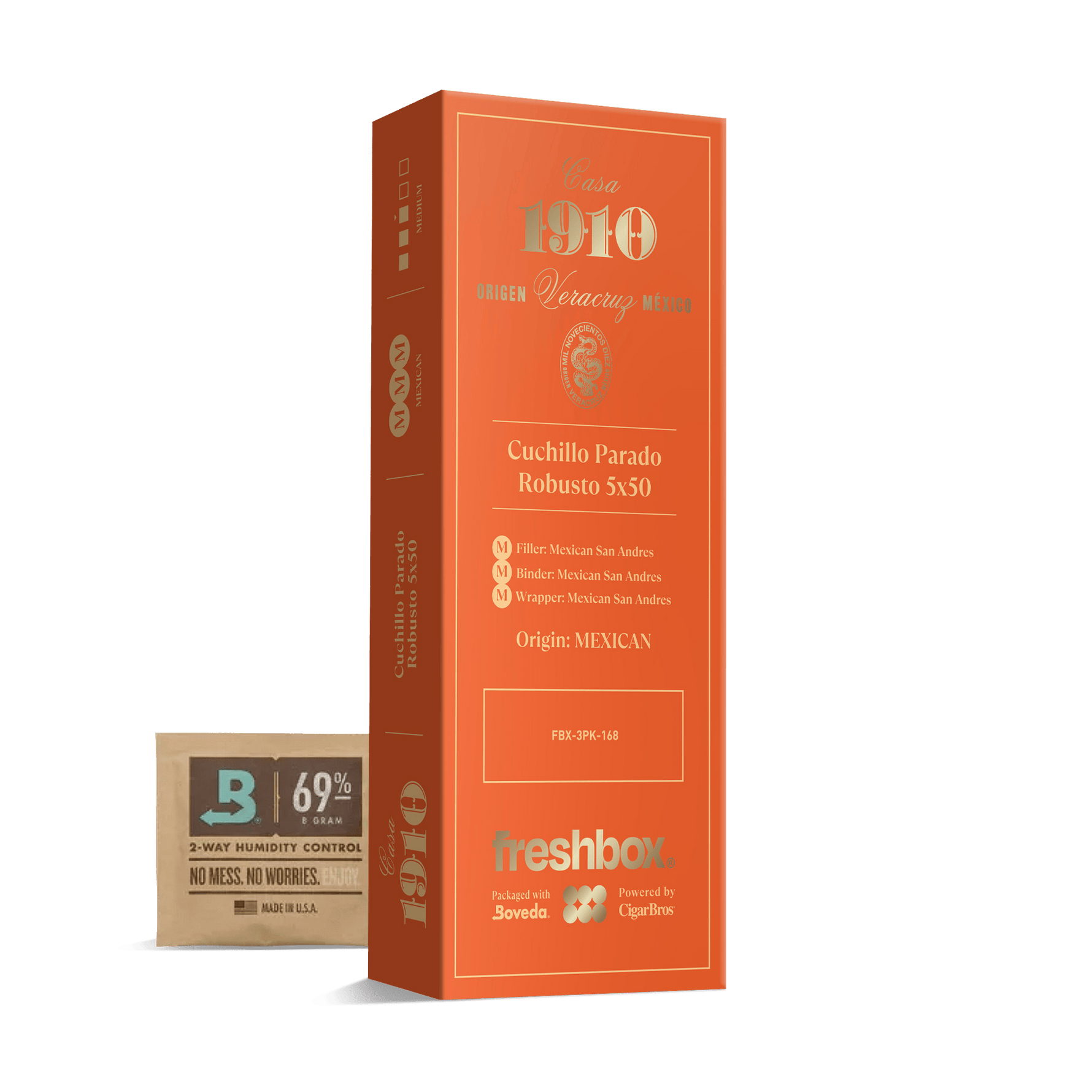 Casa 1910 Cuchillo Parado Robusto 5x50 FreshBox | 3-Pack