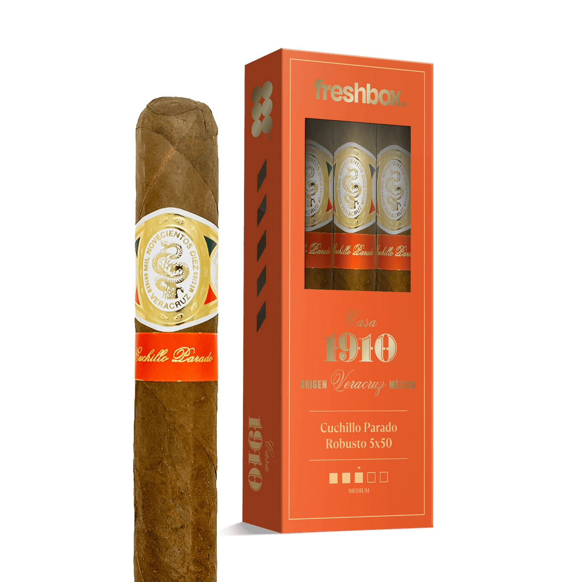 Casa 1910 Cuchillo Parado Robusto 5x50 FreshBox | 3-Pack