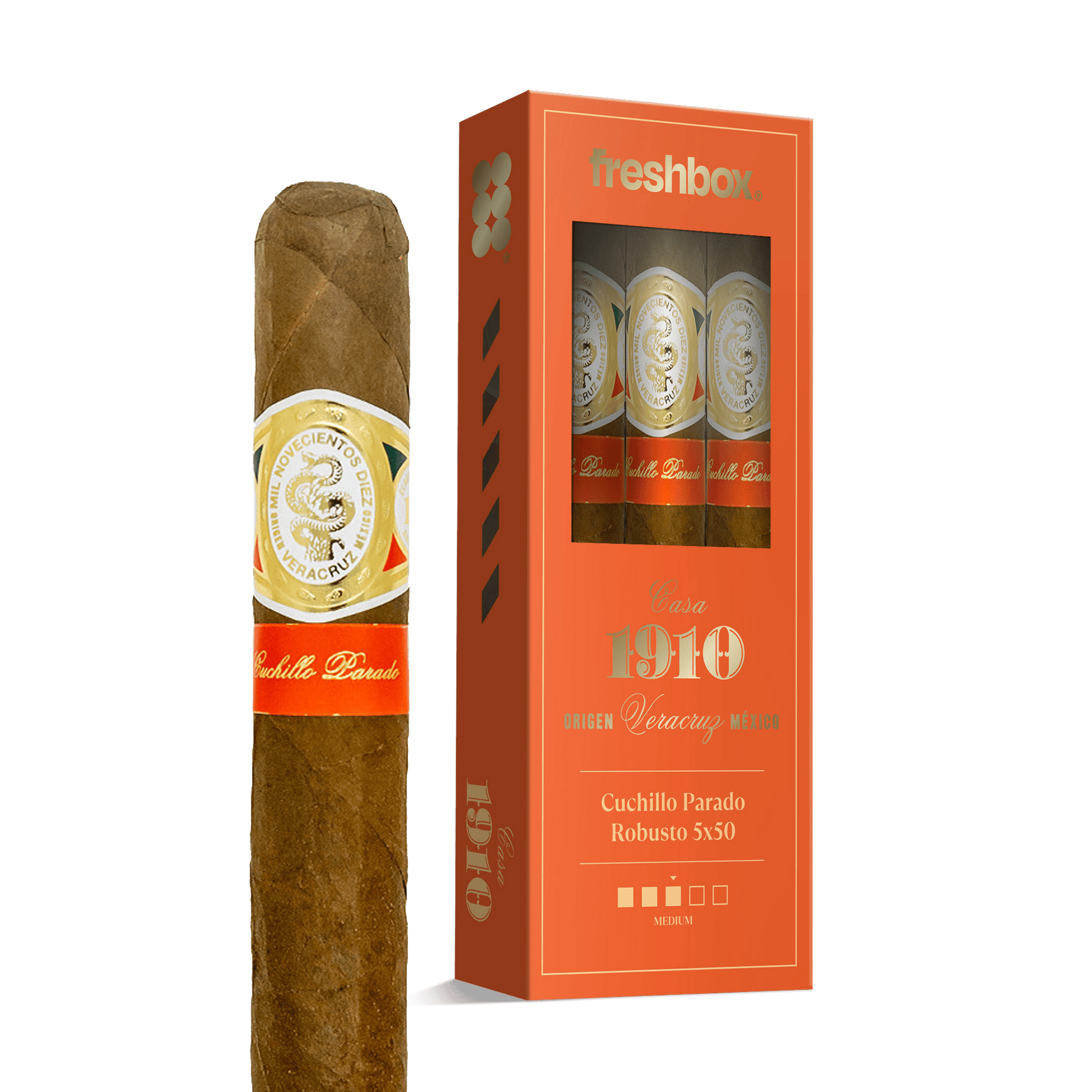 Casa 1910 Cuchillo Parado Robusto 5x50 FreshBox | 3-Pack