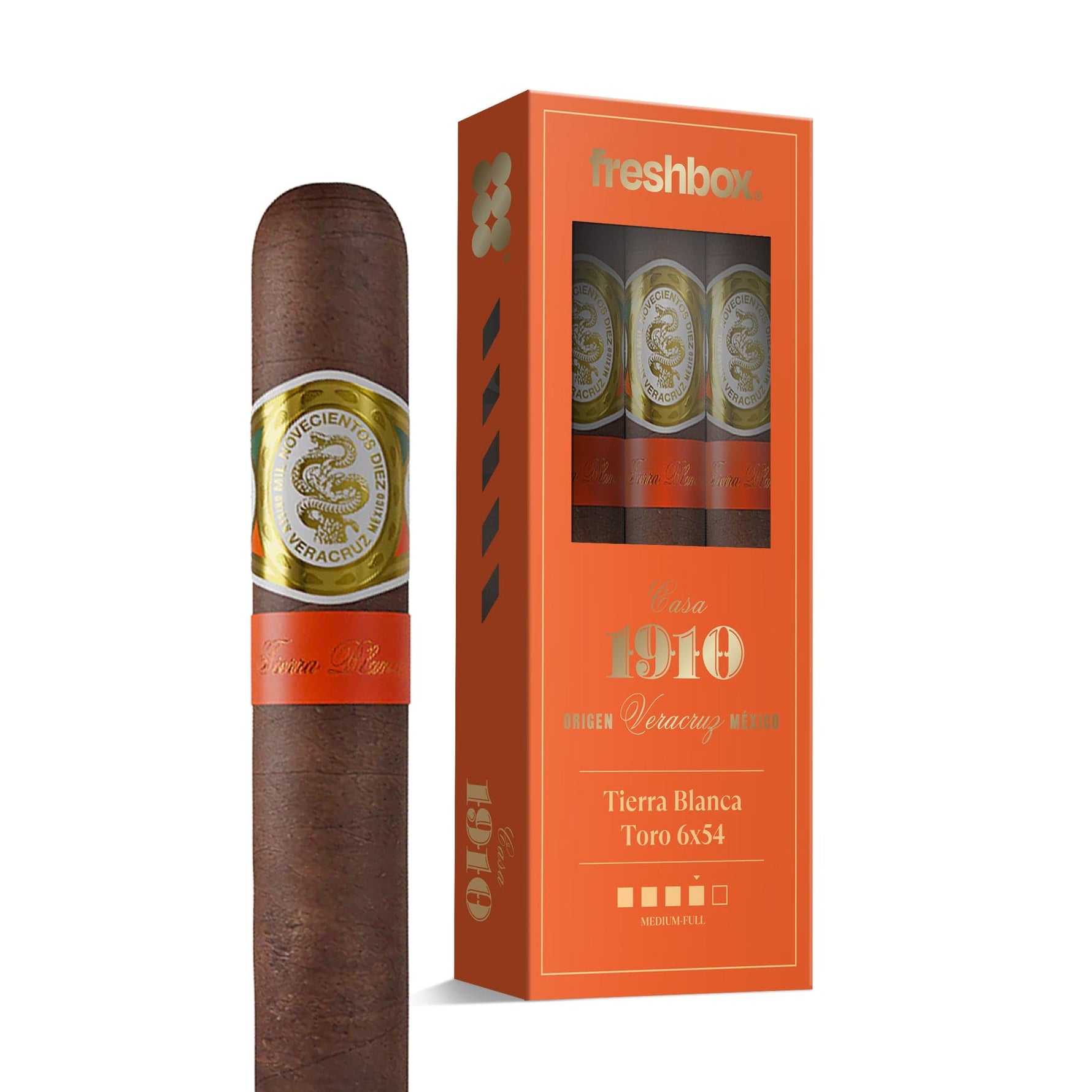 Casa 1910 Tierra Blanca Toro 6x54 FreshBox | 3-Pack