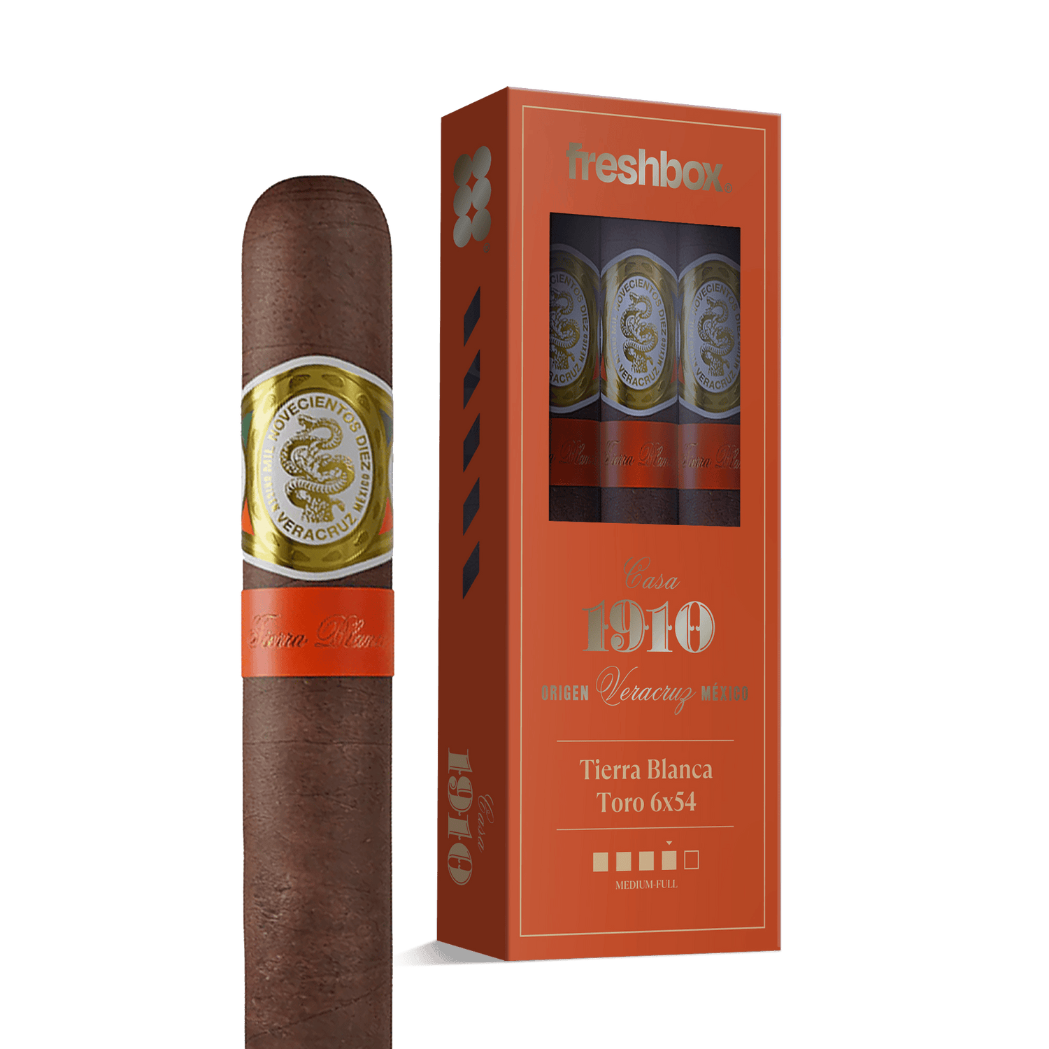 Casa 1910 Tierra Blanca Toro 6x54 FreshBox | 3-Pack