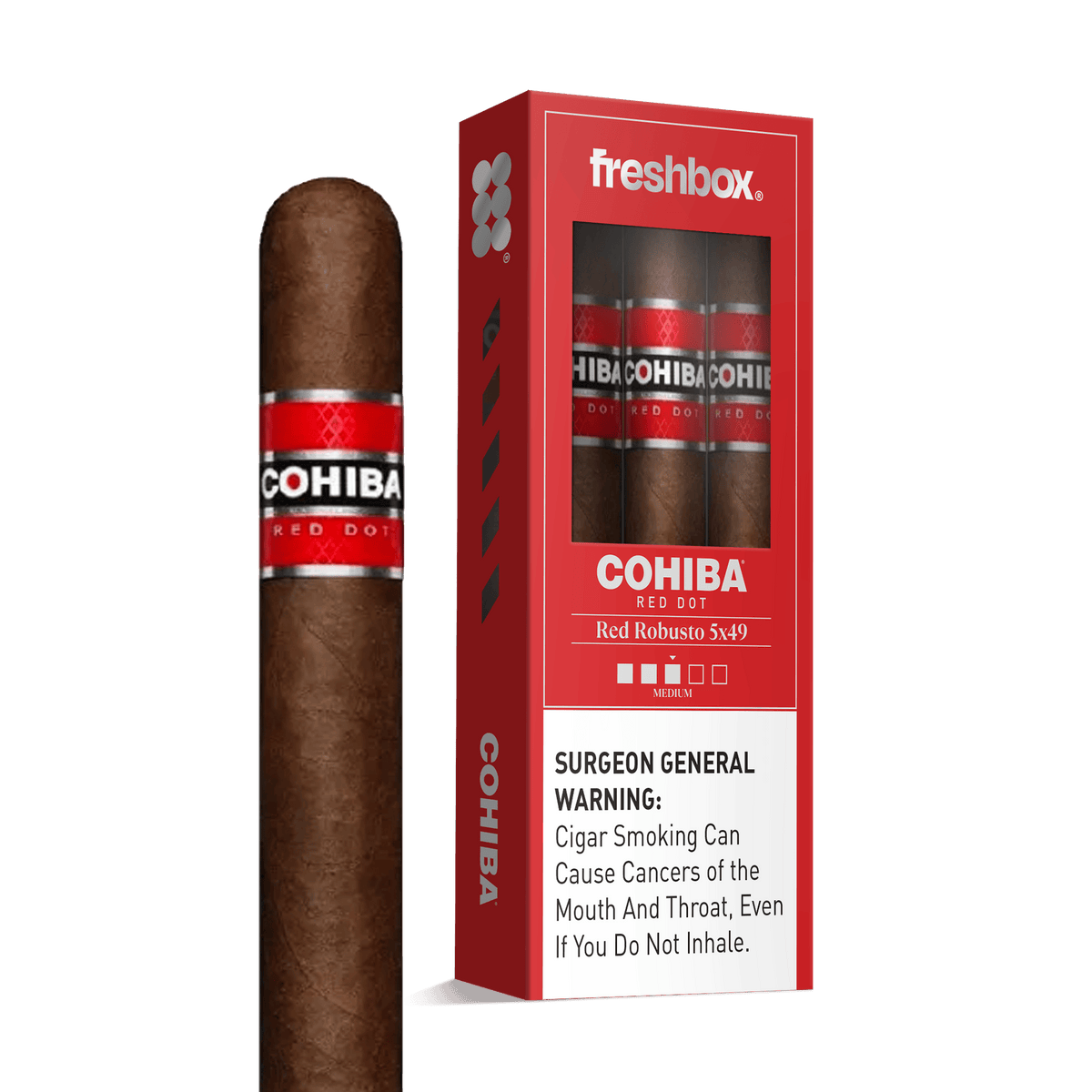 Cohiba Red Robusto 5x49 FreshBox | Cigar 3-Pack
