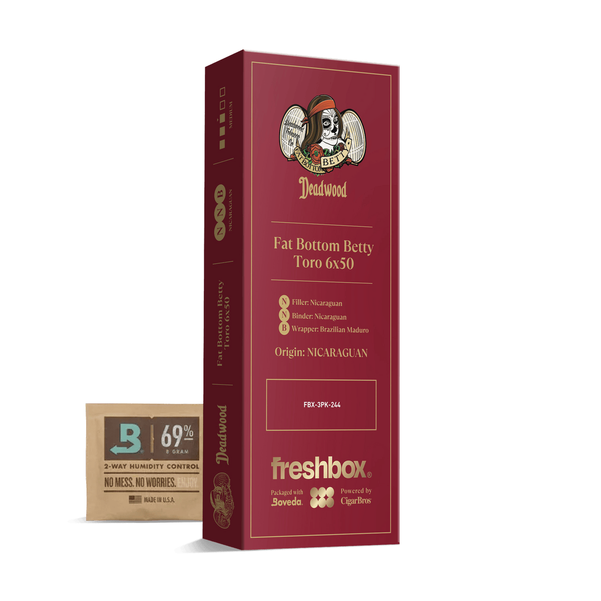 Deadwood Fat Bottom Betty Toro 6x50 FreshBox | 3-Pack