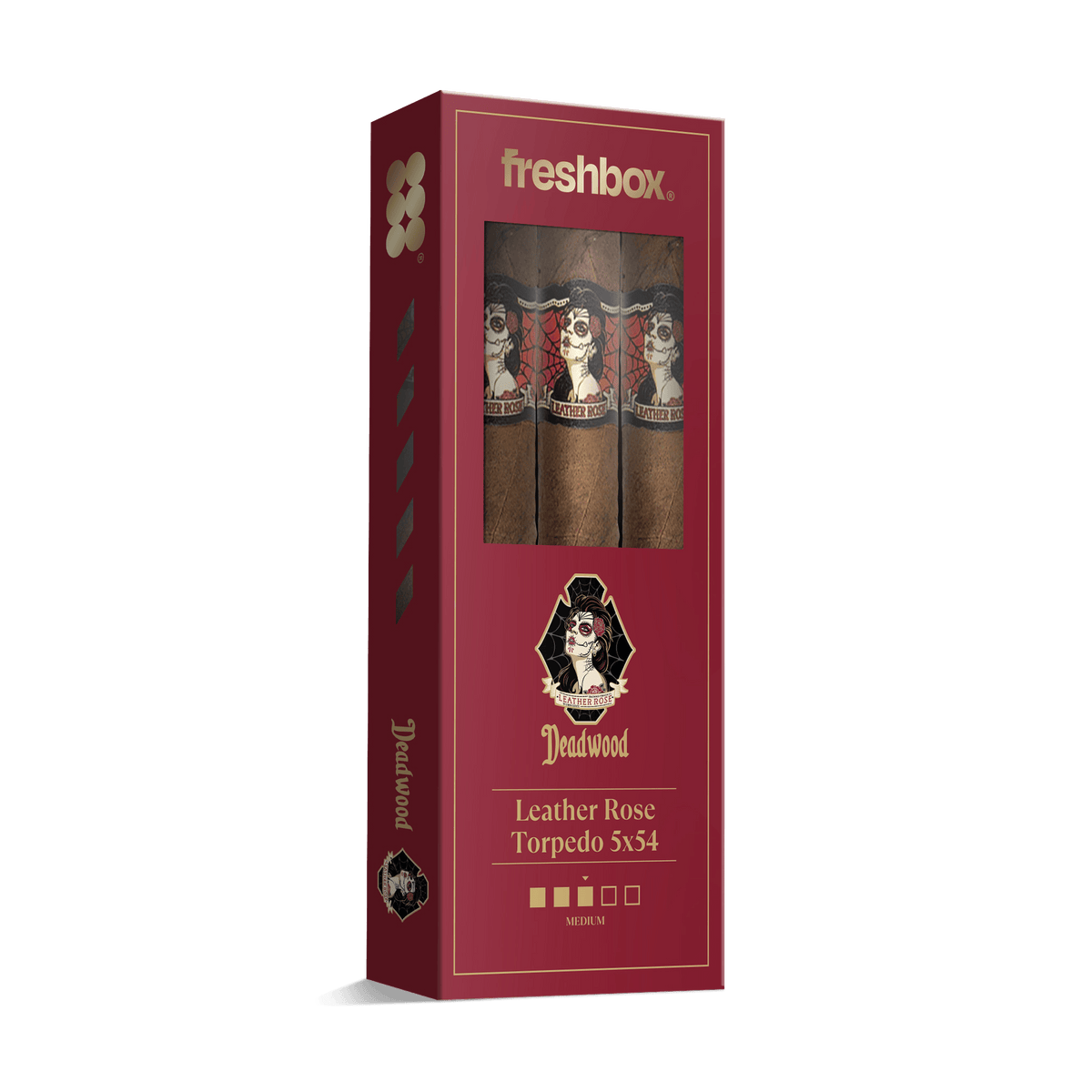 DeadWood Leather Rose Torpedo 5x54 FreshBox | 3-Pack