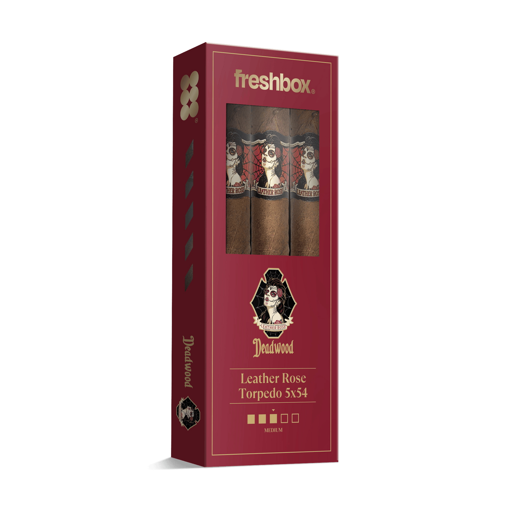 DeadWood Leather Rose Torpedo 5x54 FreshBox | 3-Pack