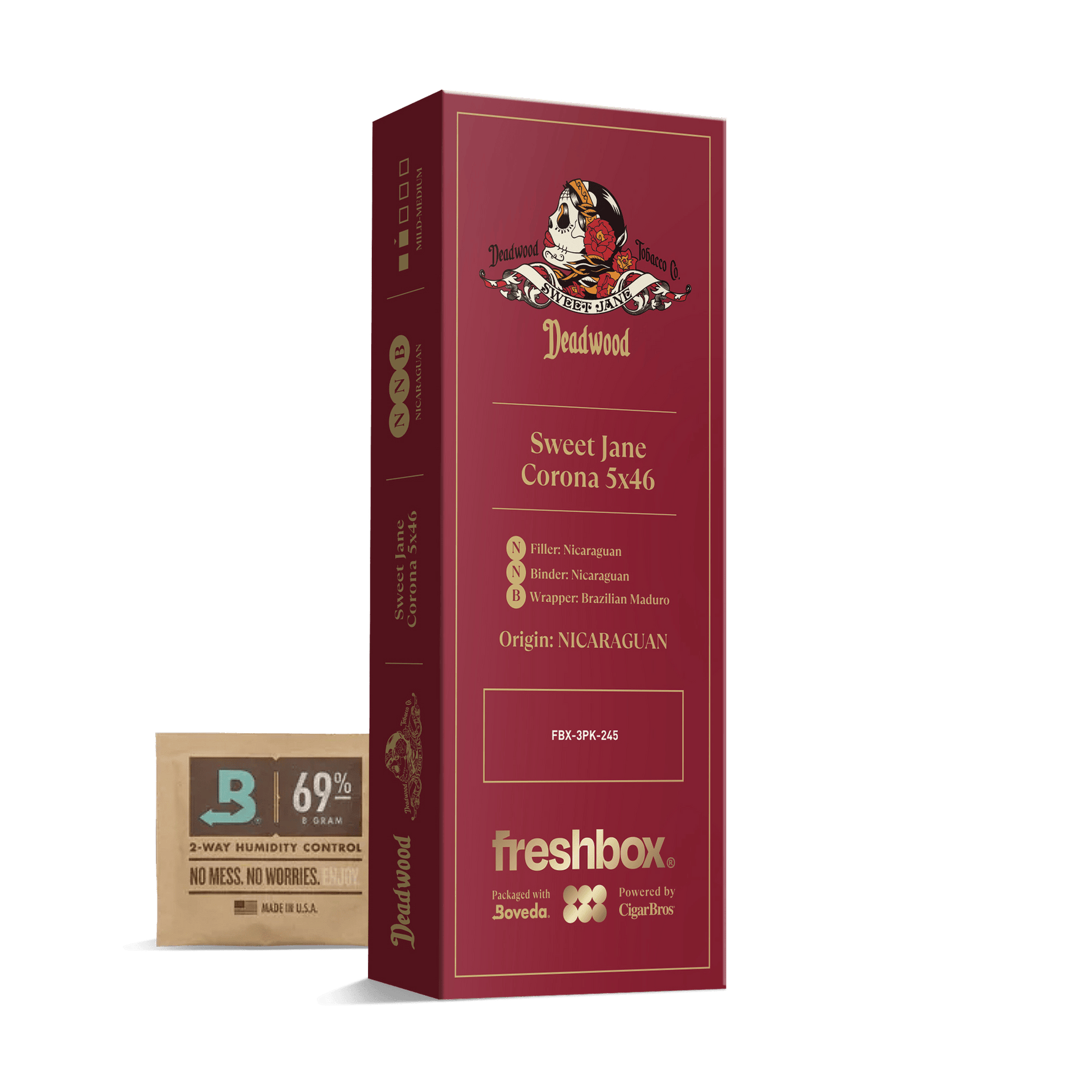 Deadwood Sweet Jane Corona 5x46 FreshBox | 3-Pack
