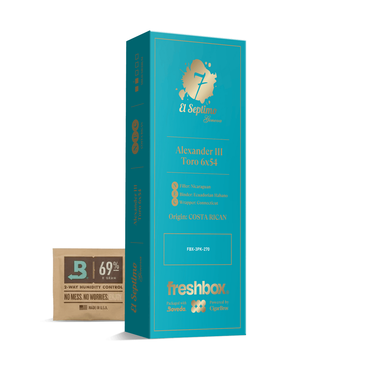 El Septimo Alexander III Toro 6x54 FreshBox | 3-Pack