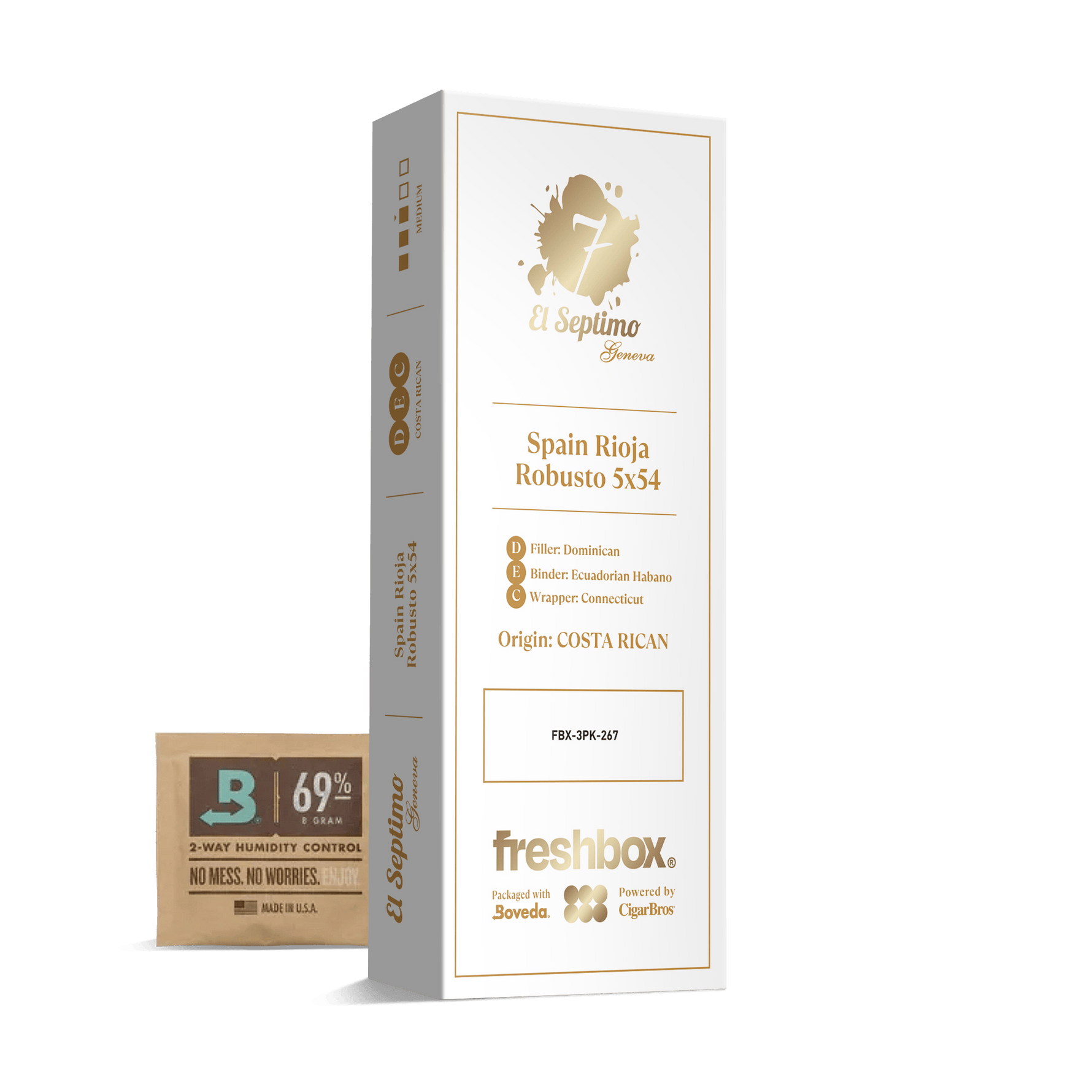 El Septimo Spain Rioja Robusto 5x54 FreshBox | 3-Pack