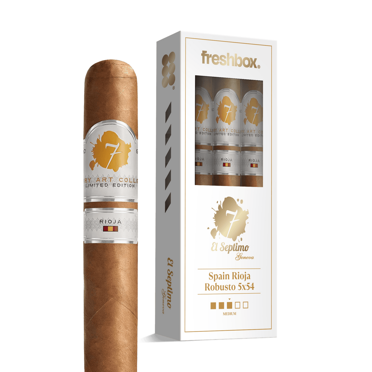El Septimo Spain Rioja Robusto 5x54 FreshBox | 3-Pack