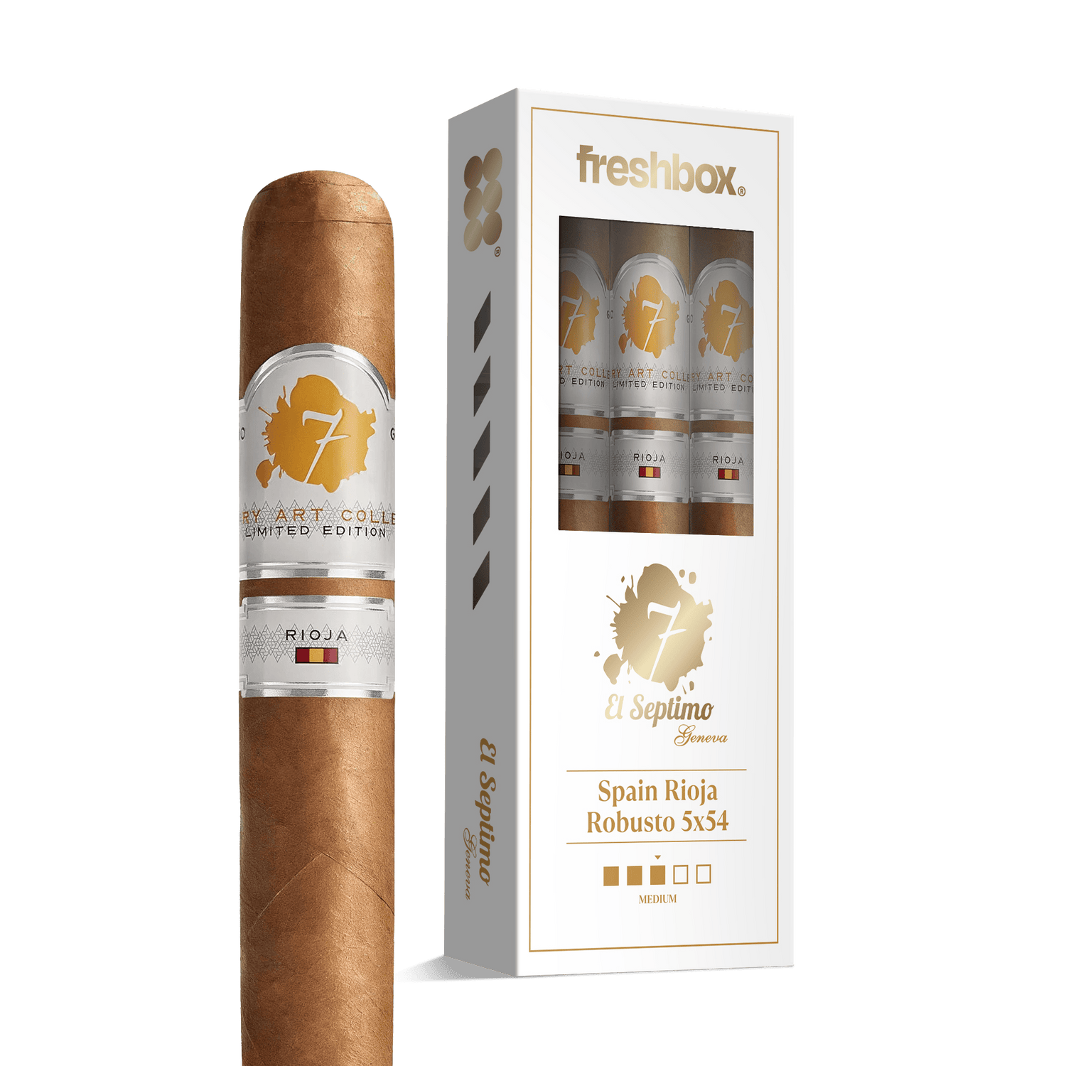 El Septimo Spain Rioja Robusto 5x54 FreshBox | 3-Pack