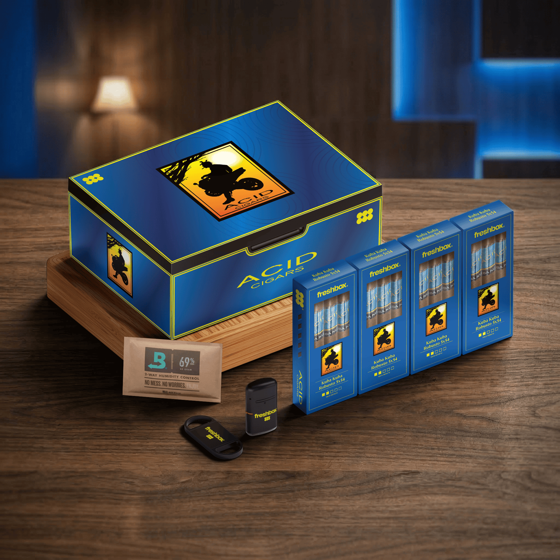 FreshBox™ ACID Blue Edition Humidor Starter Kit