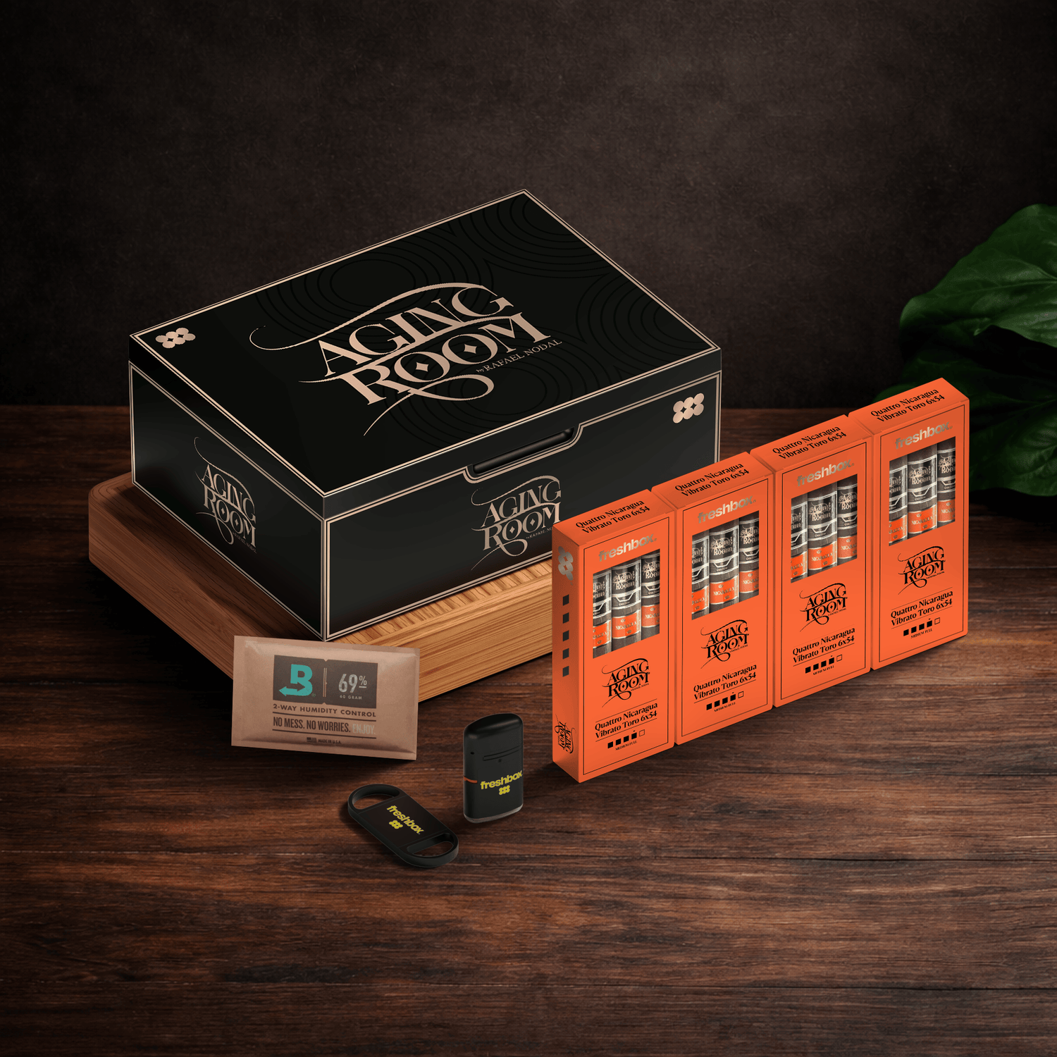 FreshBox™ Aging Room Edition Humidor Starter Kit