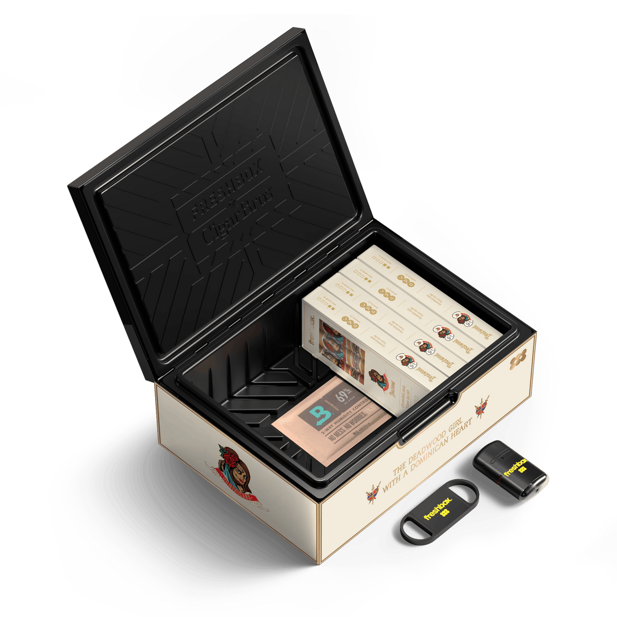 FreshBox™ Deadwood Dominicana Edition Humidor Starter Kit