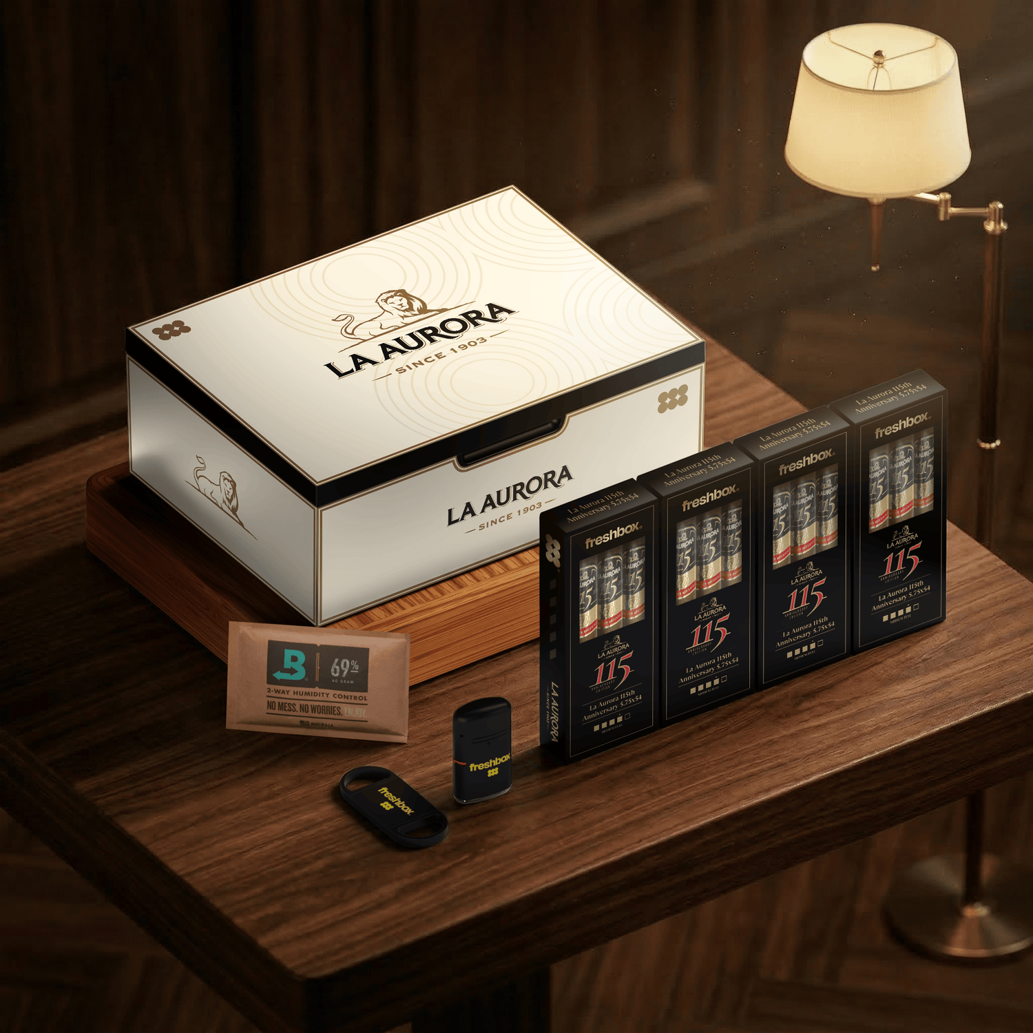 FreshBox™ La Aurora Edition Humidor Starter Kit