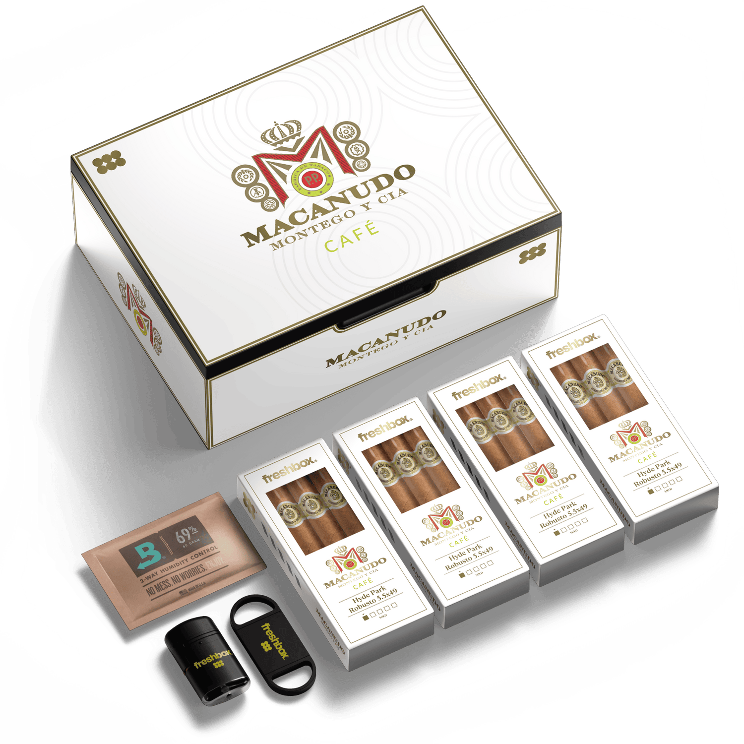 FreshBox™ Macanudo Cafe Edition Humidor Starter Kit