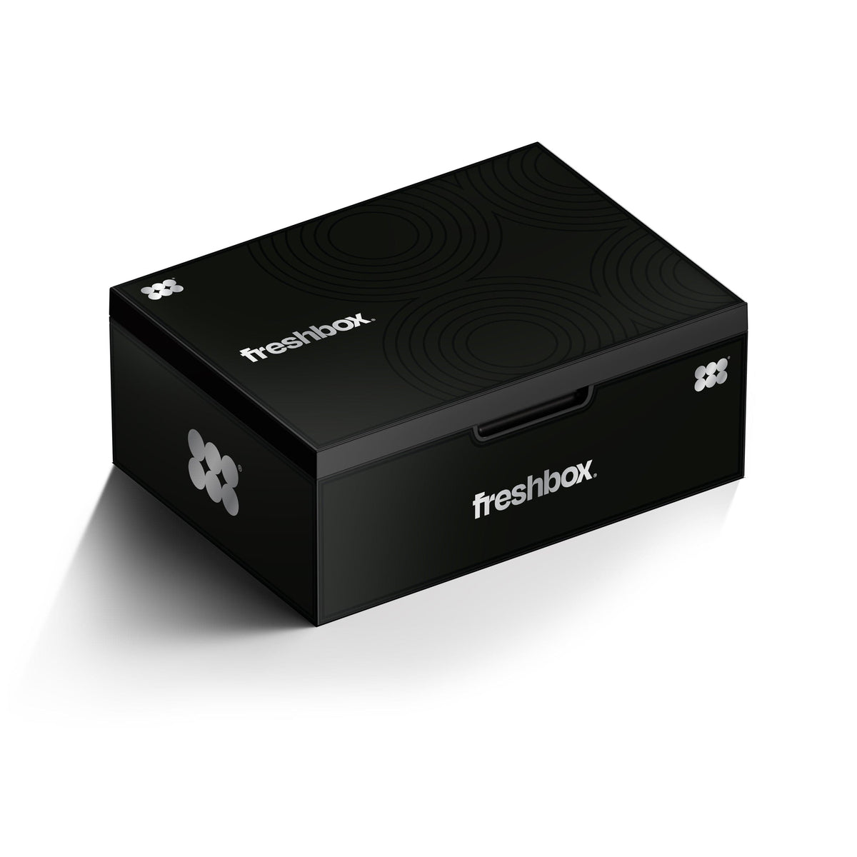 FreshBox Modular Magnetic Humidor – Onyx Steele | Stackable | Pod-Based Cigar Storage