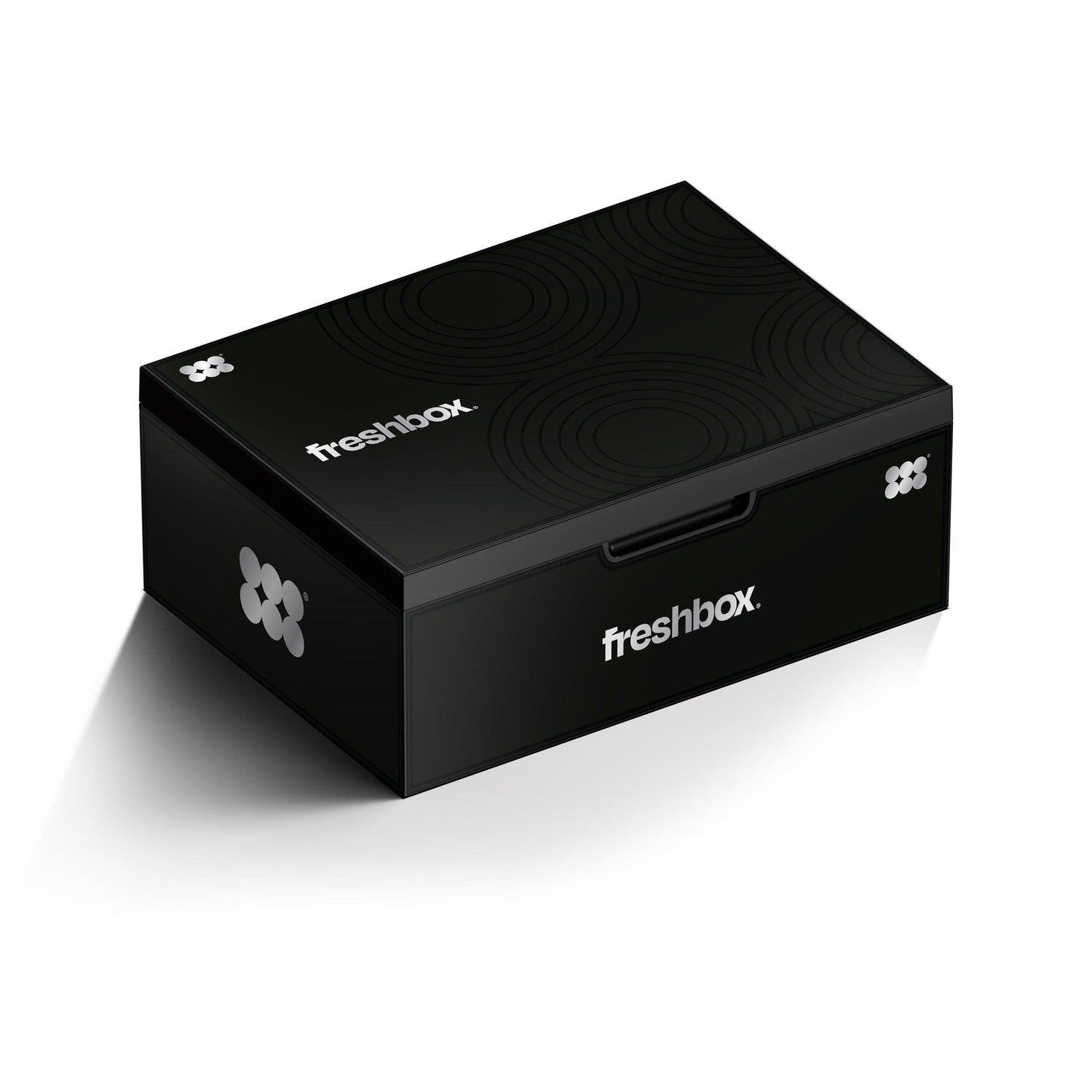 FreshBox Modular Magnetic Humidor – Onyx Steele | Stackable | Pod-Based Cigar Storage