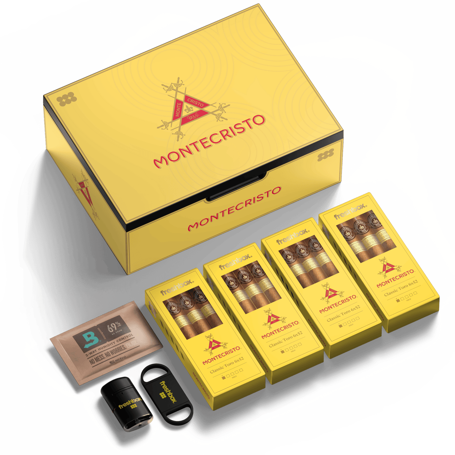 FreshBox™ Montecristo Classic Edition Humidor Starter Kit