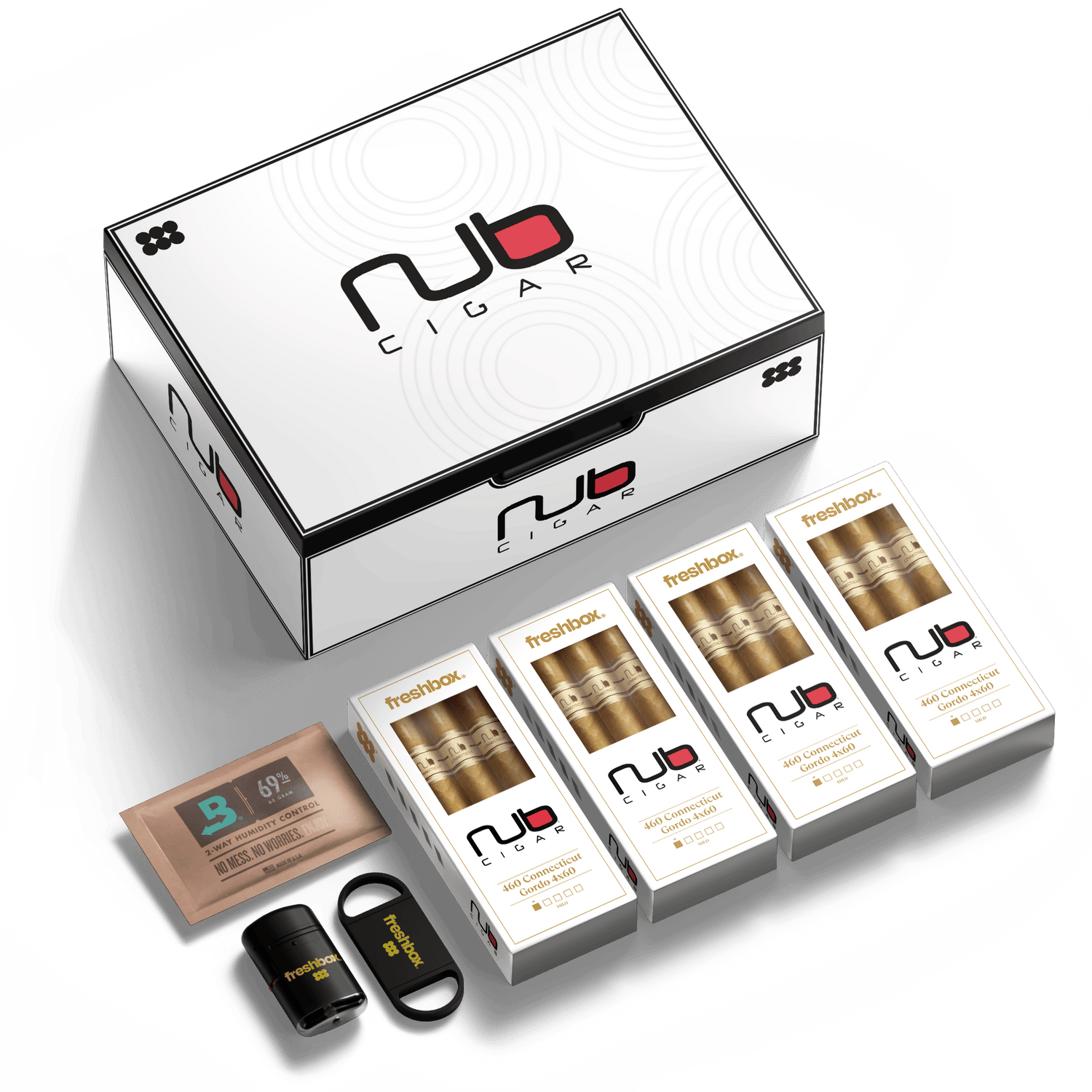 FreshBox™ Nub Cigar Edition Humidor Starter Kit