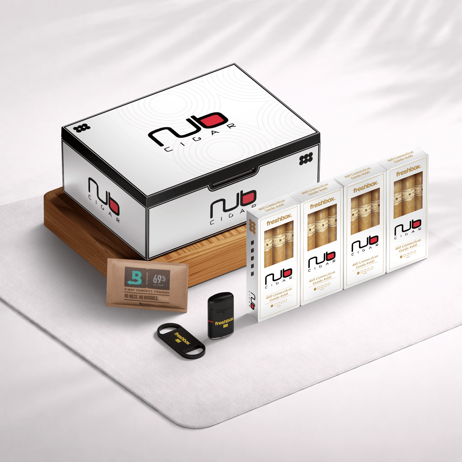 FreshBox™ Nub Cigar Edition Humidor Starter Kit