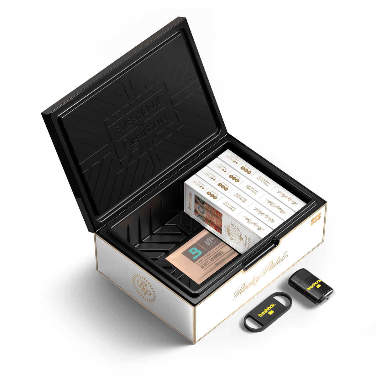FreshBox™ Rocky Patel White Label Edition Humidor Starter Kit
